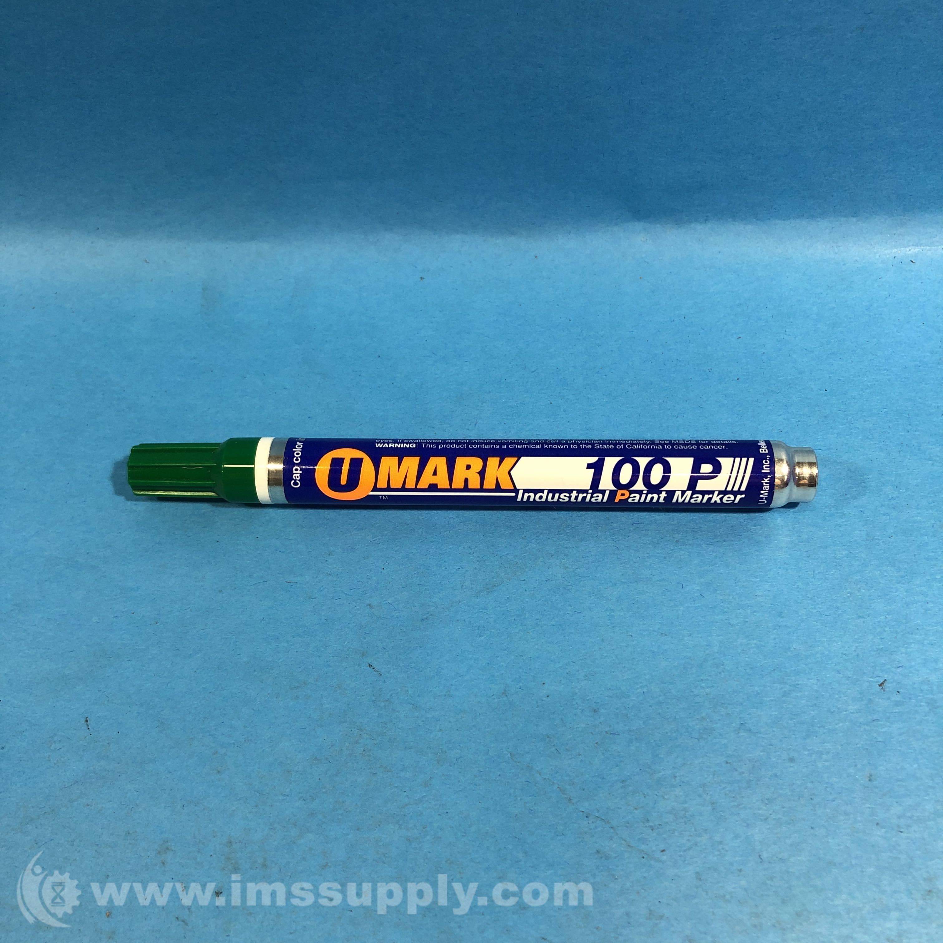 U-mark 100 P Pack Of 12 Green Industrial Paint Marker - IMS Supply