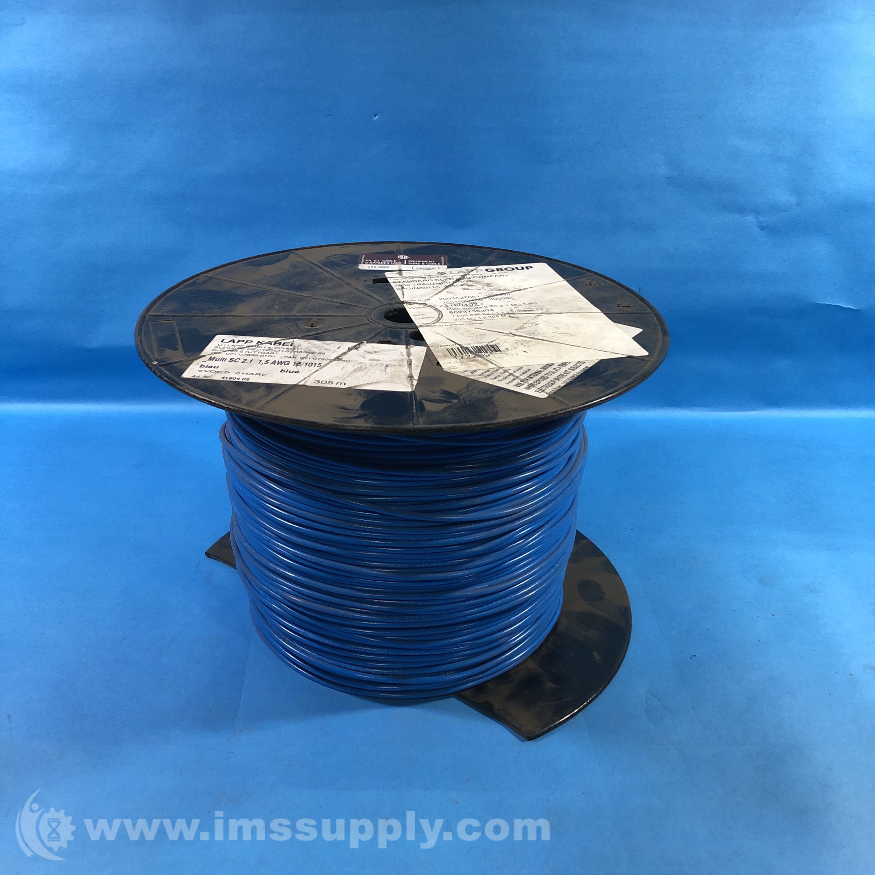 Lapp Kabel 4160402 Blue Multi-Standard Hook-Up PVC Wire, 16 AWG - IMS ...