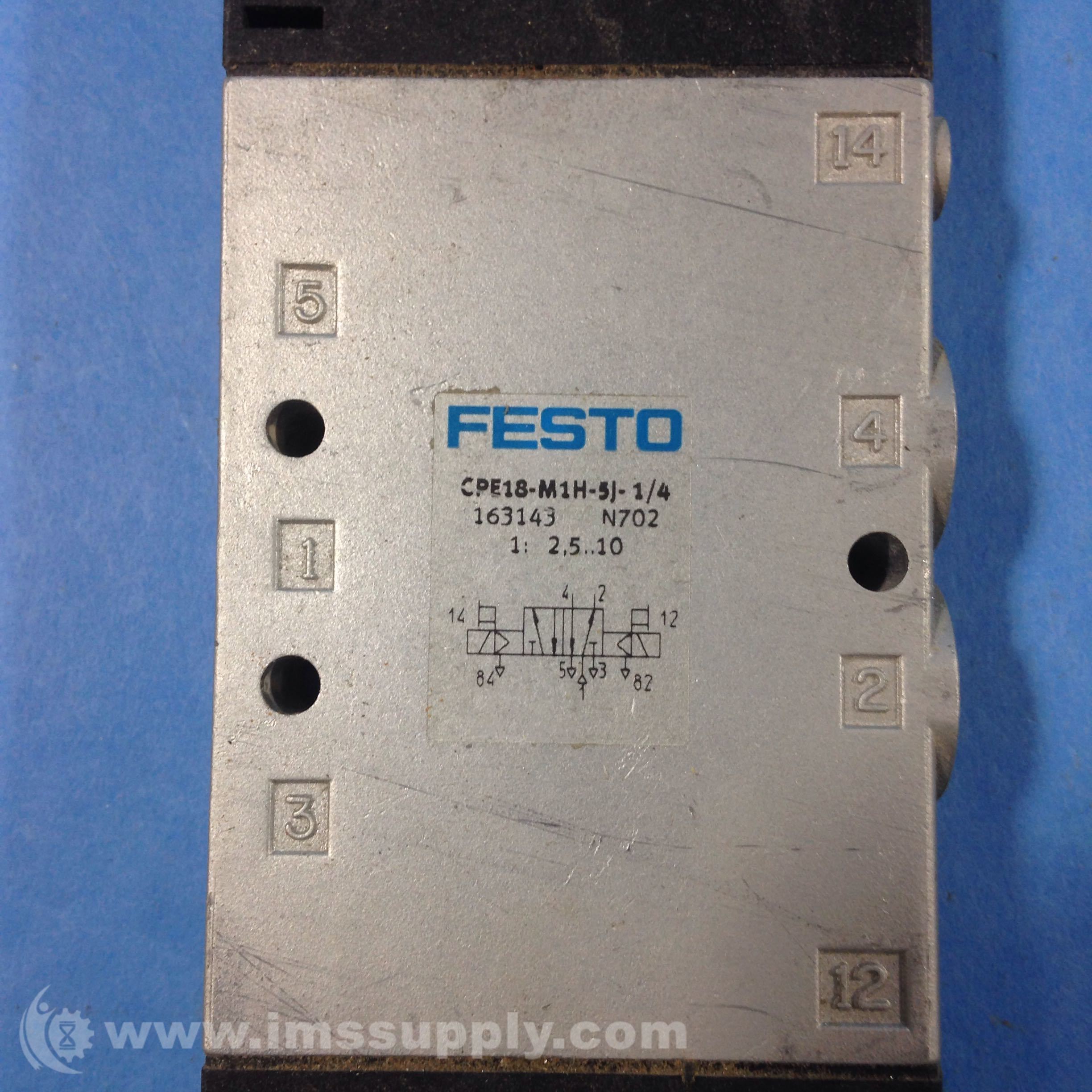 Elettrovalvola Per Impianti Aria Compressa Elettrovalvola FESTO CPE18-M1H- 3GL-1/4, Nuova, Per Sistemi Pneumatici Industriali Elettrovalvola 3/2 Mono Stabile Festo