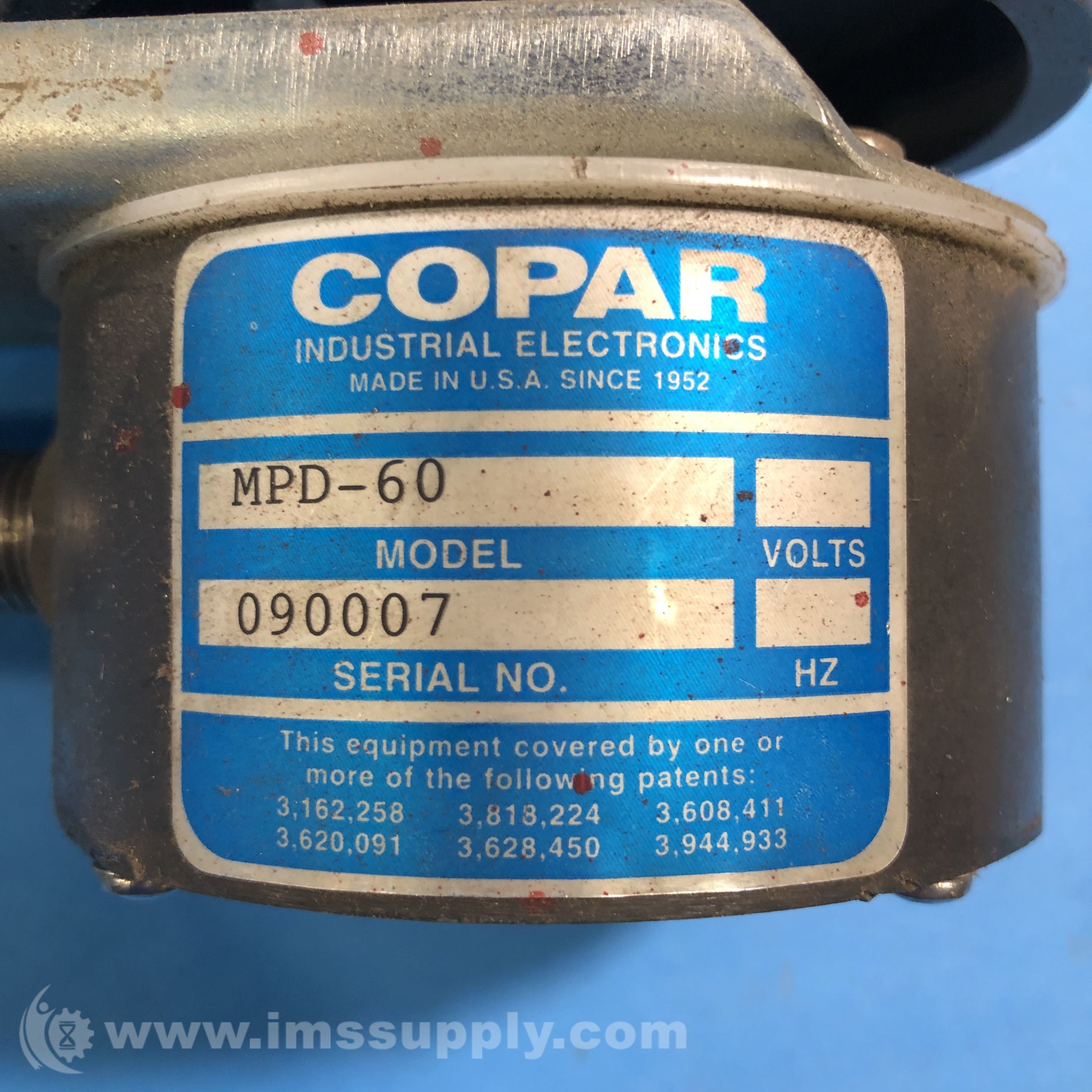 Copar MPD-60 Magnetic Pulser Assembly - IMS Supply