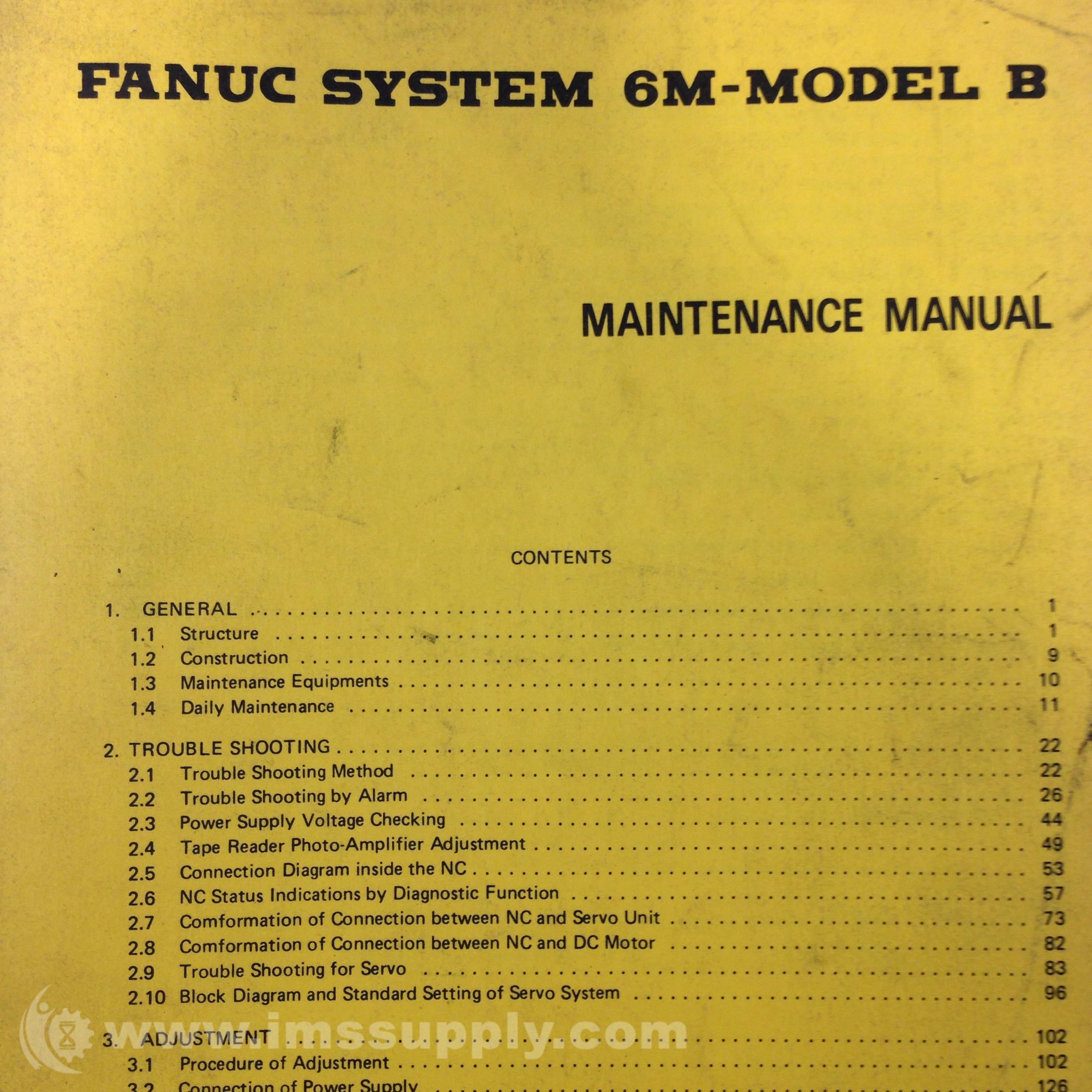 Fanuc 6M Control Maintenance B 52025E01 Manual