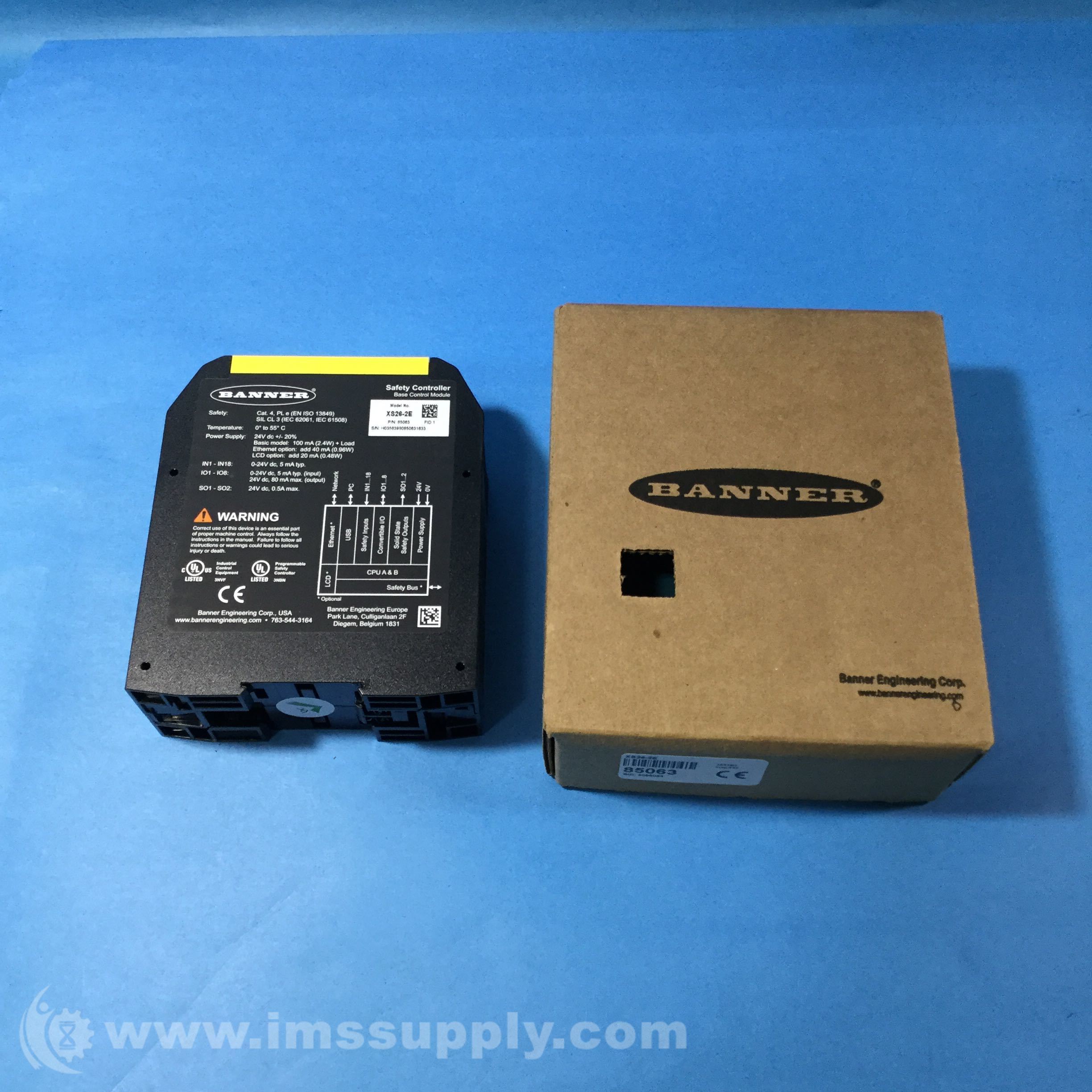 Banner Engineering Xs26 2e Safety Controller Expandable Ims Supply