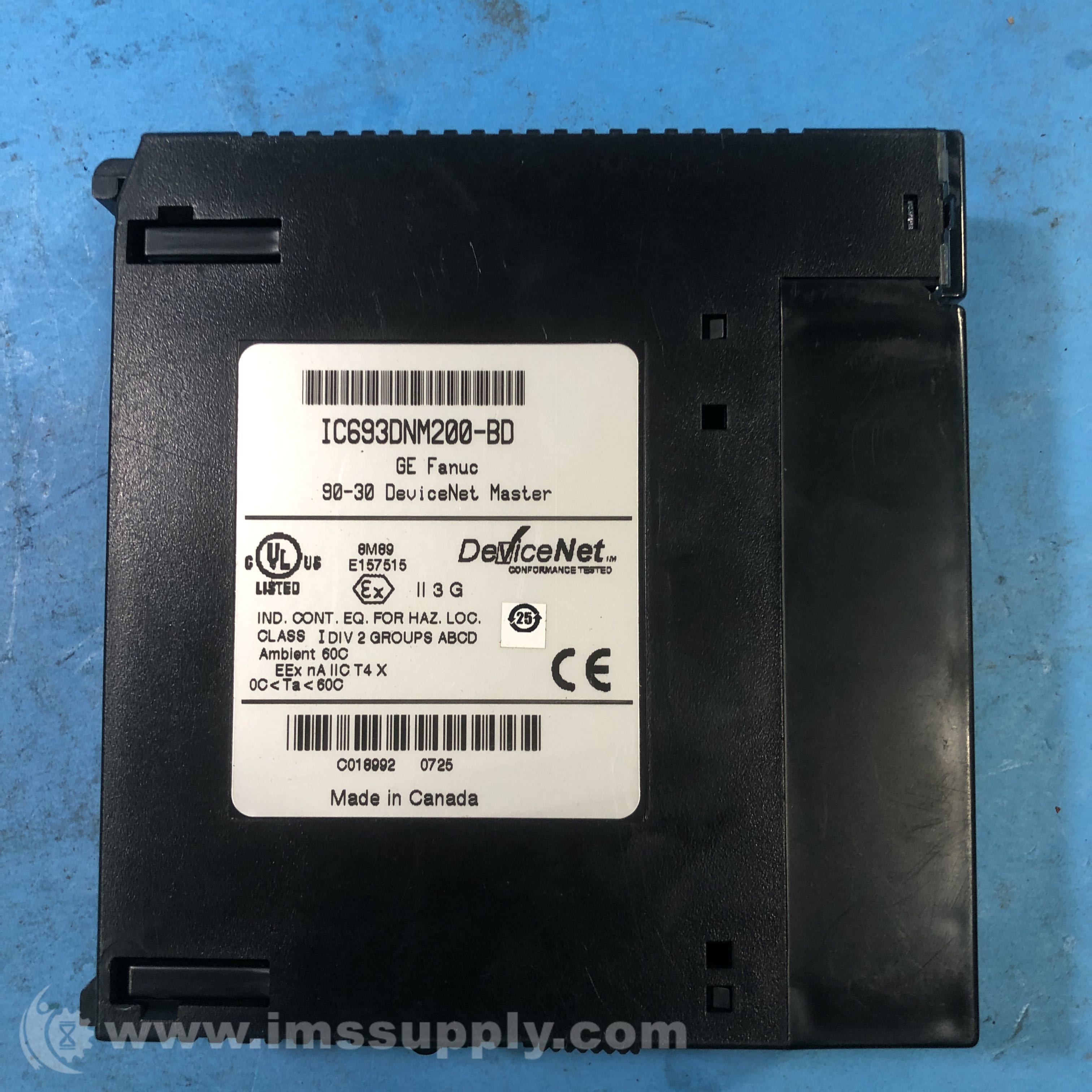 GE Fanuc IC693DNM200-BD 90-30 Devicenet Master Module - IMS Supply