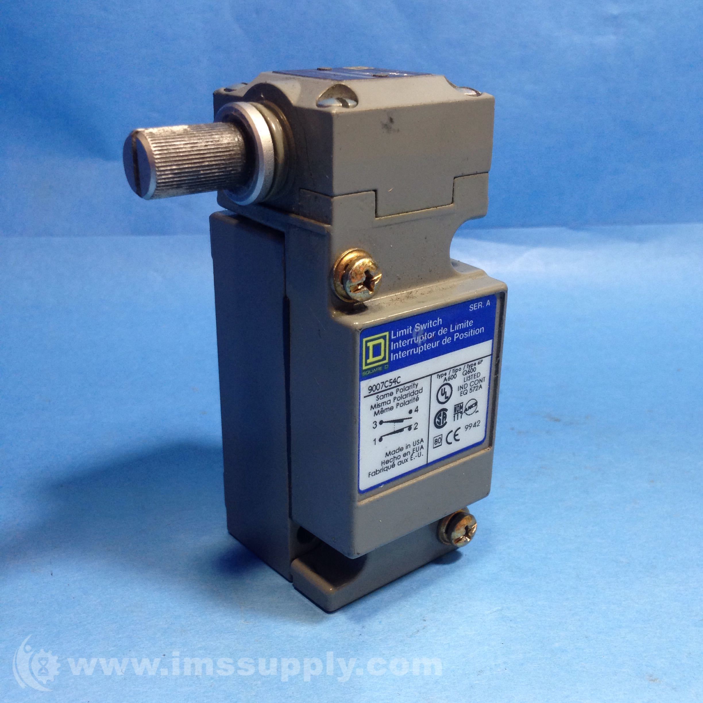 Square D 9007C54C Limit Switch 600V 10AMP C Options IMS Supply
