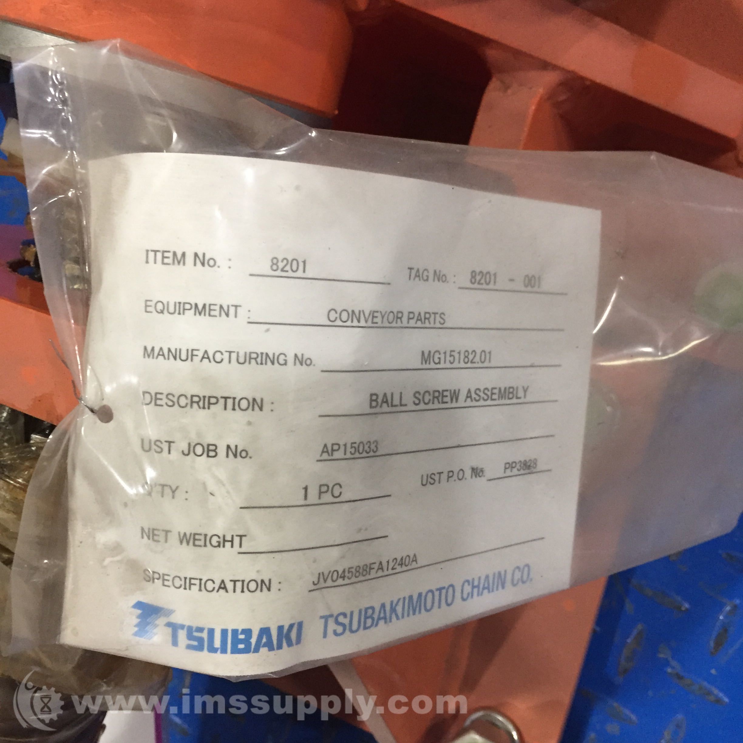 Tsubaki MG15182.01 Ball Screw Assembly IMS Supply