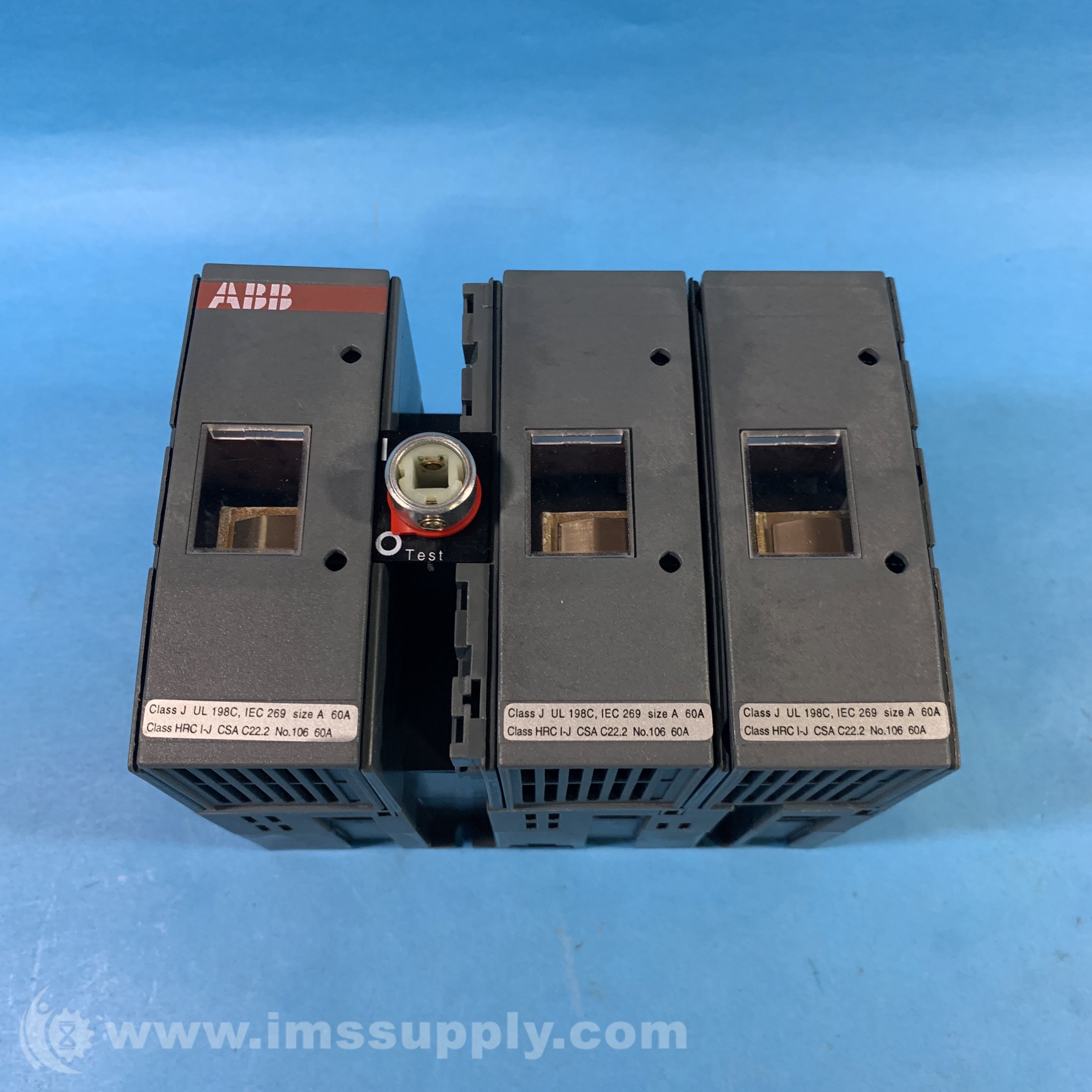 R1S6.6 Details about   ABB OS60J12 DISCONNECT SWITCH W/ X3 AJT60 60A FUSES