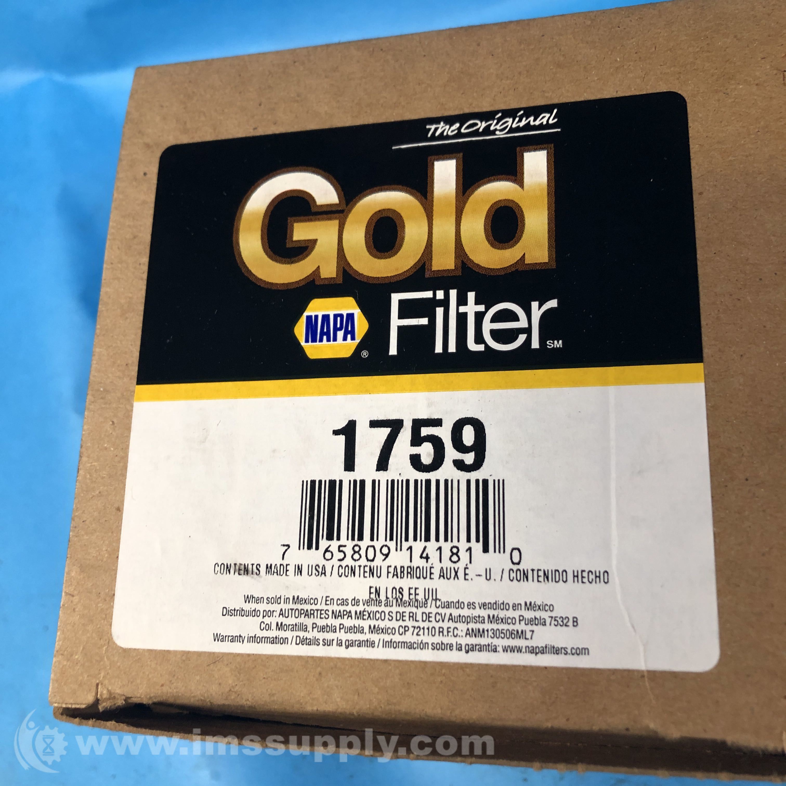 Napa 1759 Fluid Power Hydraulic Filter IMS Supply