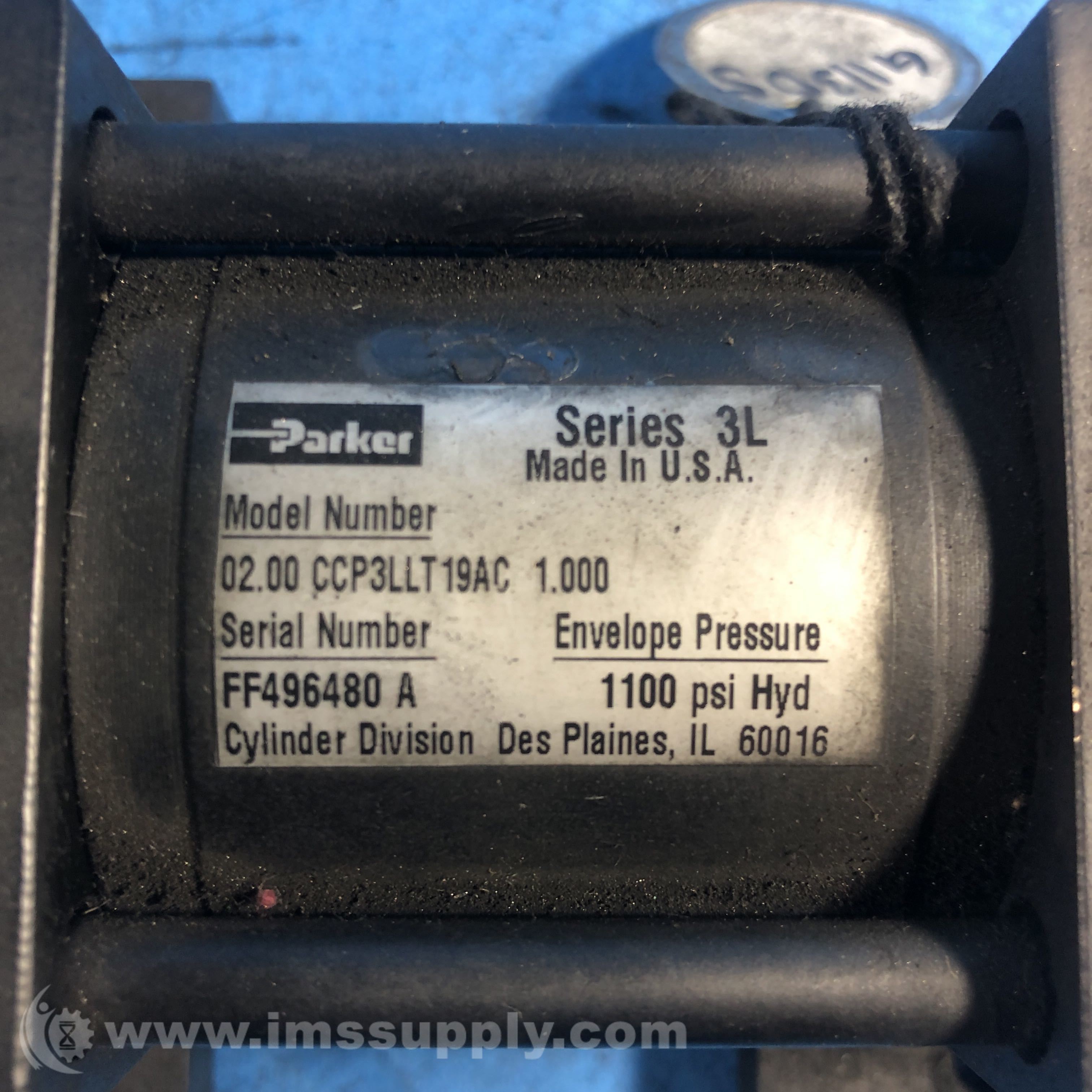 Parker 02.00 CCP3LLT19AC Series 3L Hydrualic Cylinder IMS Supply