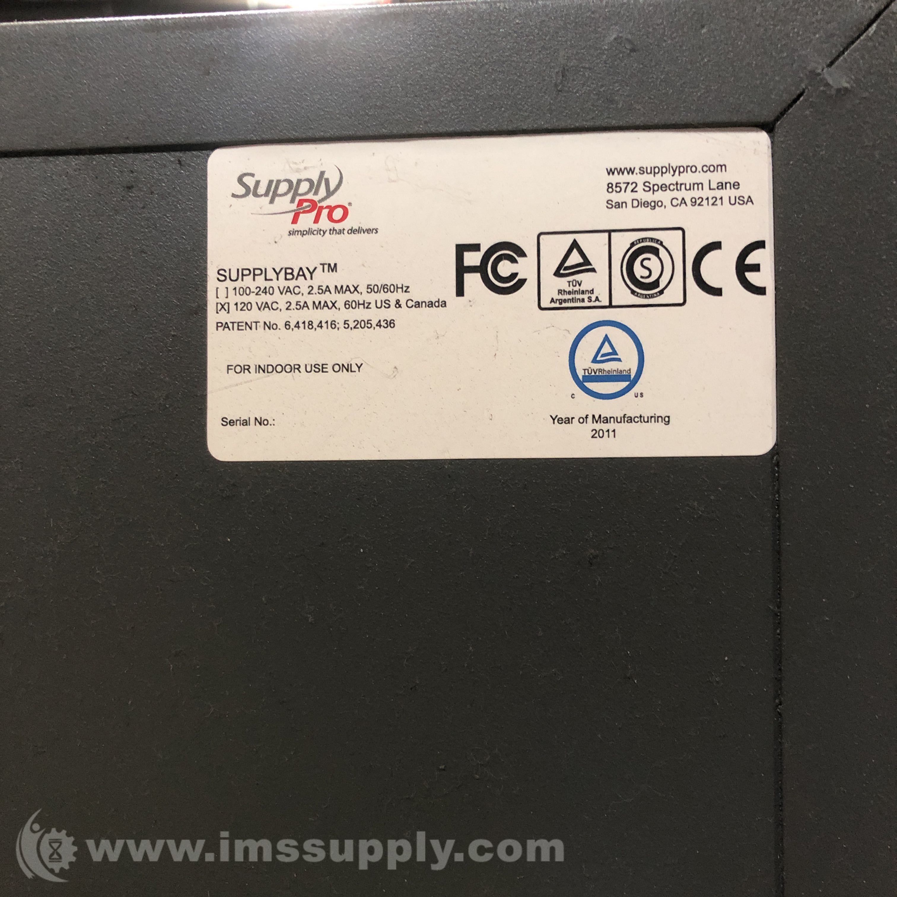 SupplyPro, Inc. Supply Bay Vending Machine 6 Trays 120VAC 2.5A 60 - IMS ...