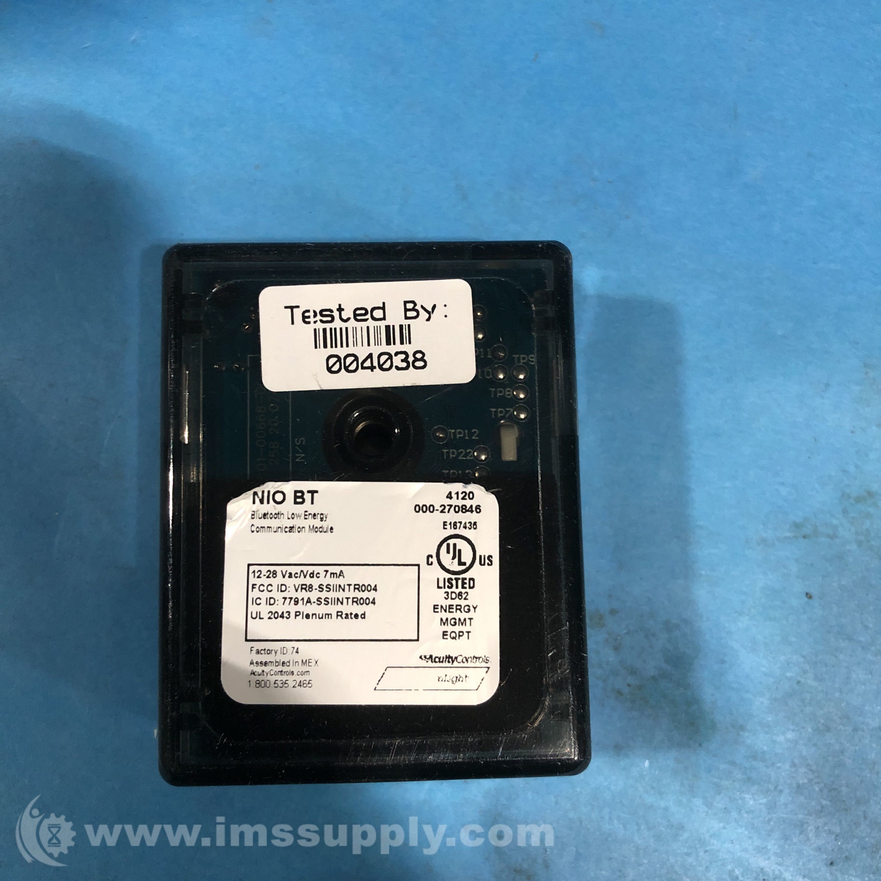 Acuity Controls nIO BT Bluetooth Low Energy Communication Module IMS