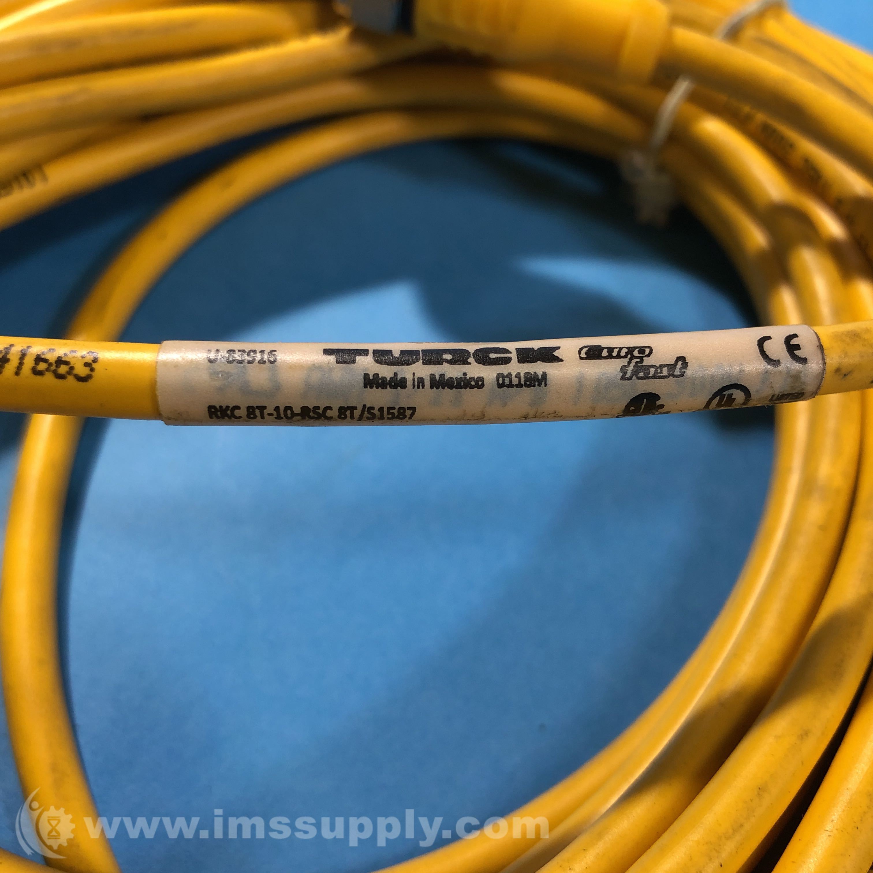 Turck RKC 8T10RSC 8T/S1587 DoubleEnded Cable Cordset IMS Supply