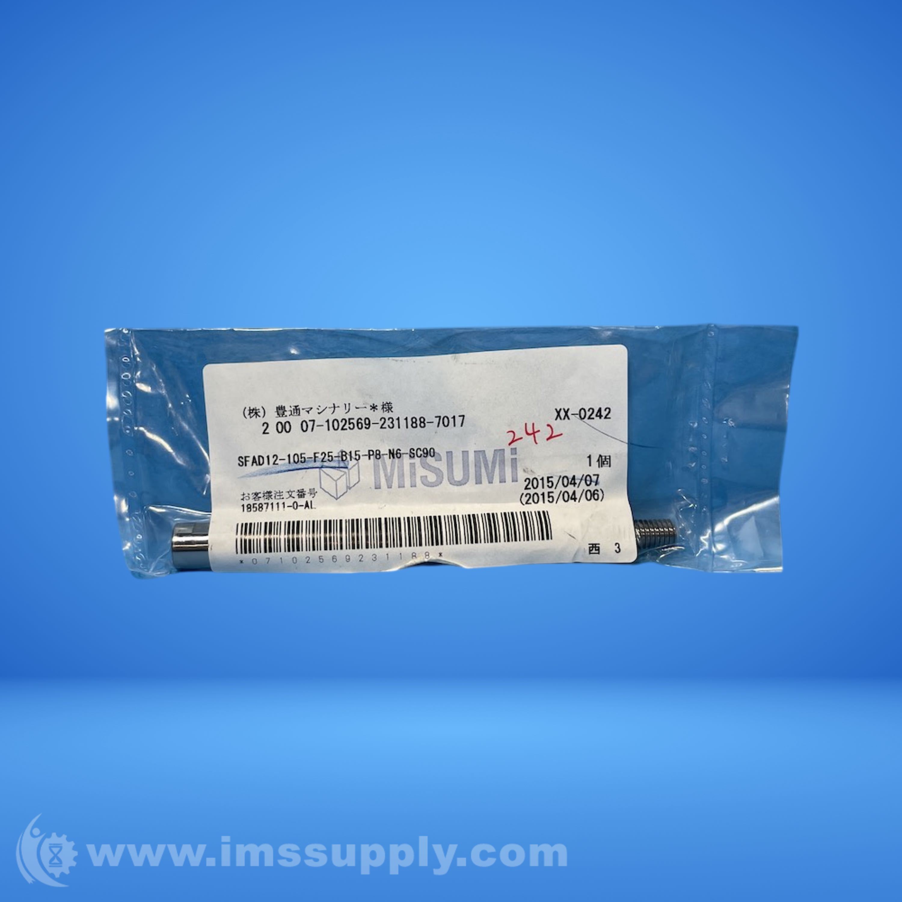 Misumi SFAD12-105-F25-B15-P8-N6-SC90 Linear Shaft - IMS Supply