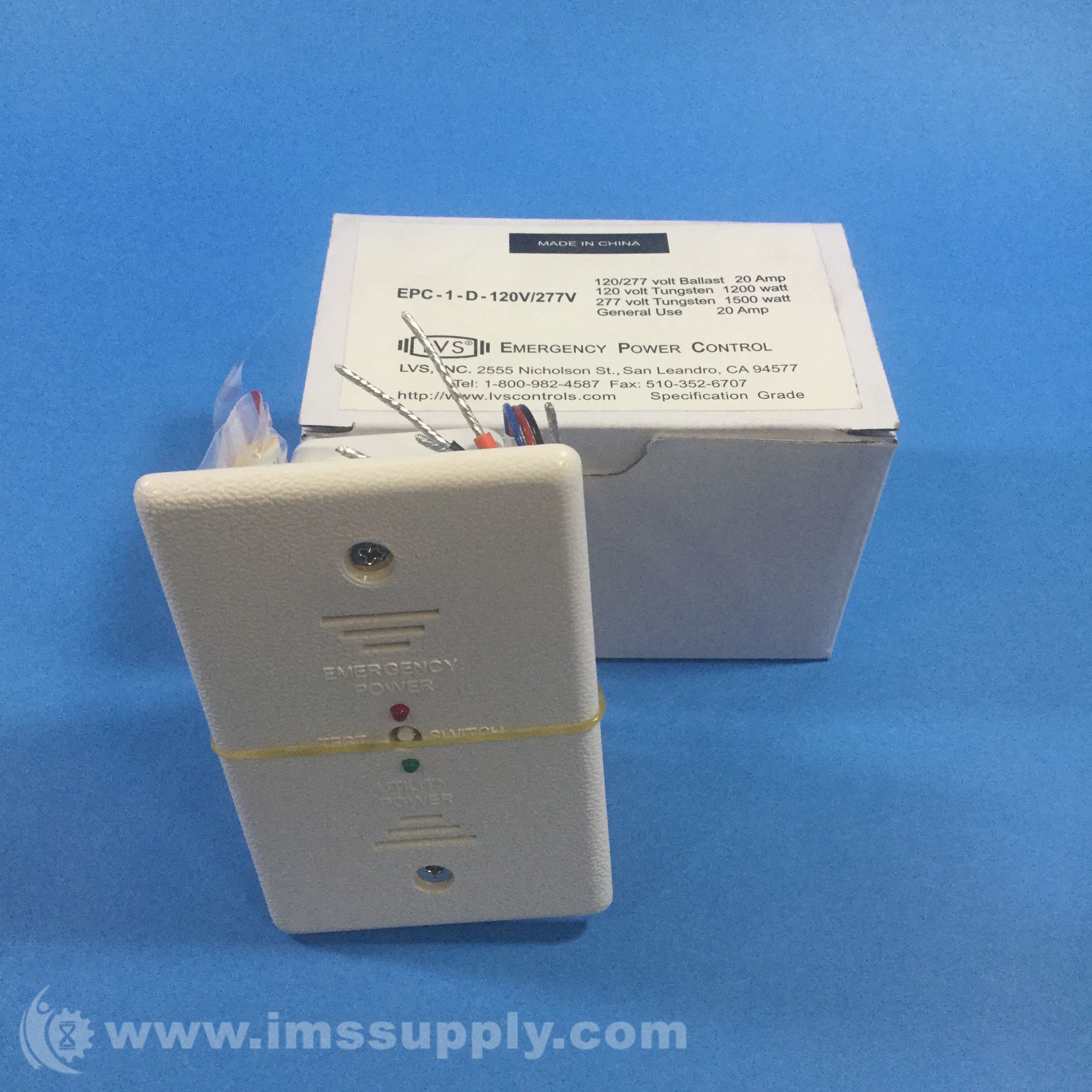 LVS Inc EPC1D120V/277V Emergency Power Control IMS Supply