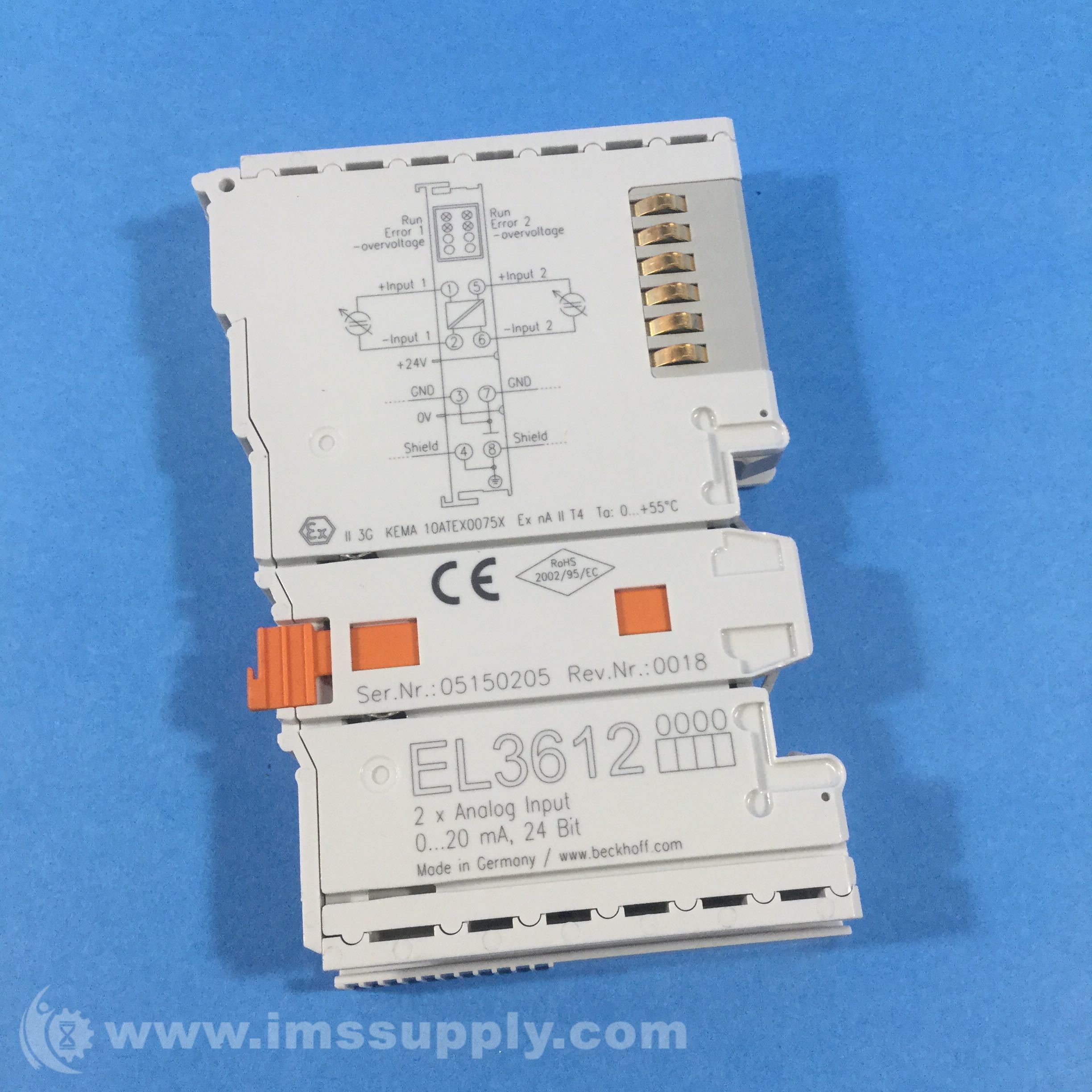 Beckhoff EL3612 2-Channel Analog Input Terminal 0…20 mA - IMS Supply
