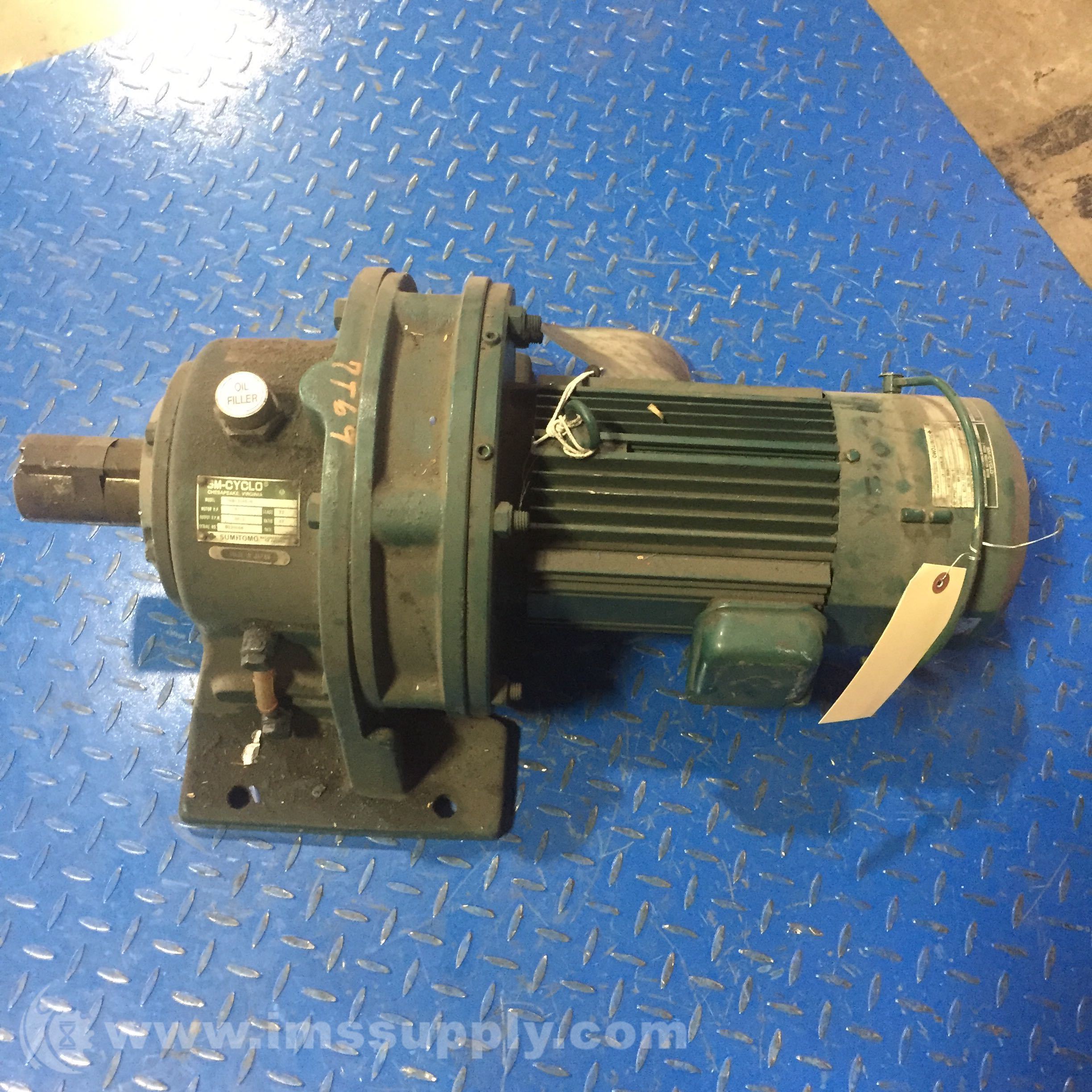 Sumitomo HMS-3165-B SM-Cyclo Gear Motor, 3 HP, 20.1 Output Sumitomo HMS-3165-B SM-Cyclo Gear Motor, 3 HP, 20.1 Output