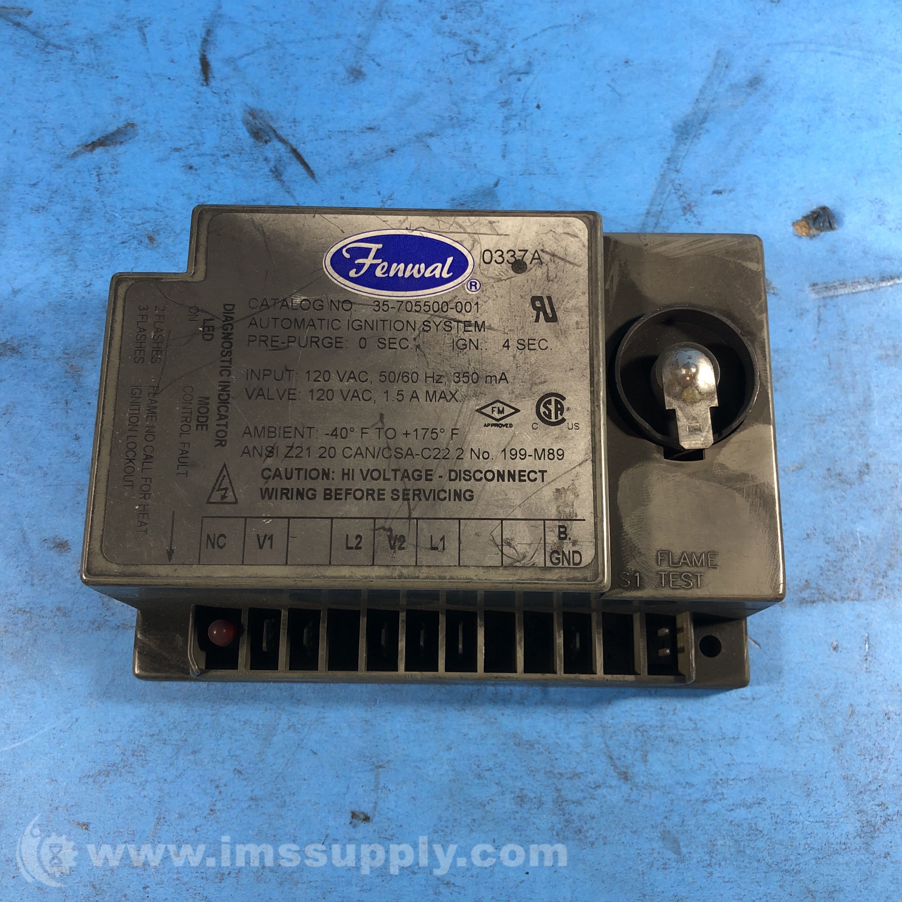 Fenwal 35705500001 Ignition Control 120 VAC DSI IMS Supply
