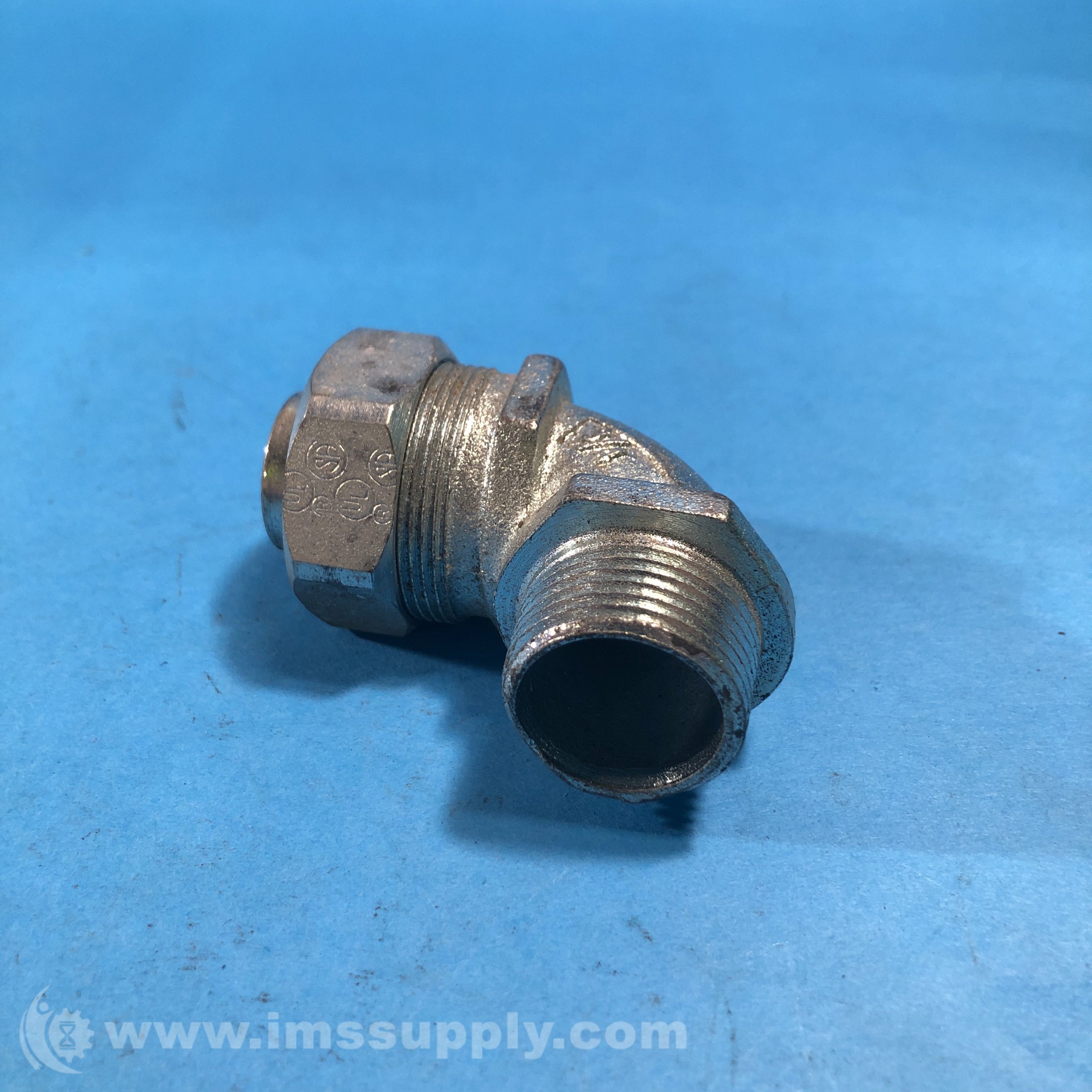 Appleton 90 Degree 3/4 Right Angle Iron Fitting, Hex Nut - IMS Supply