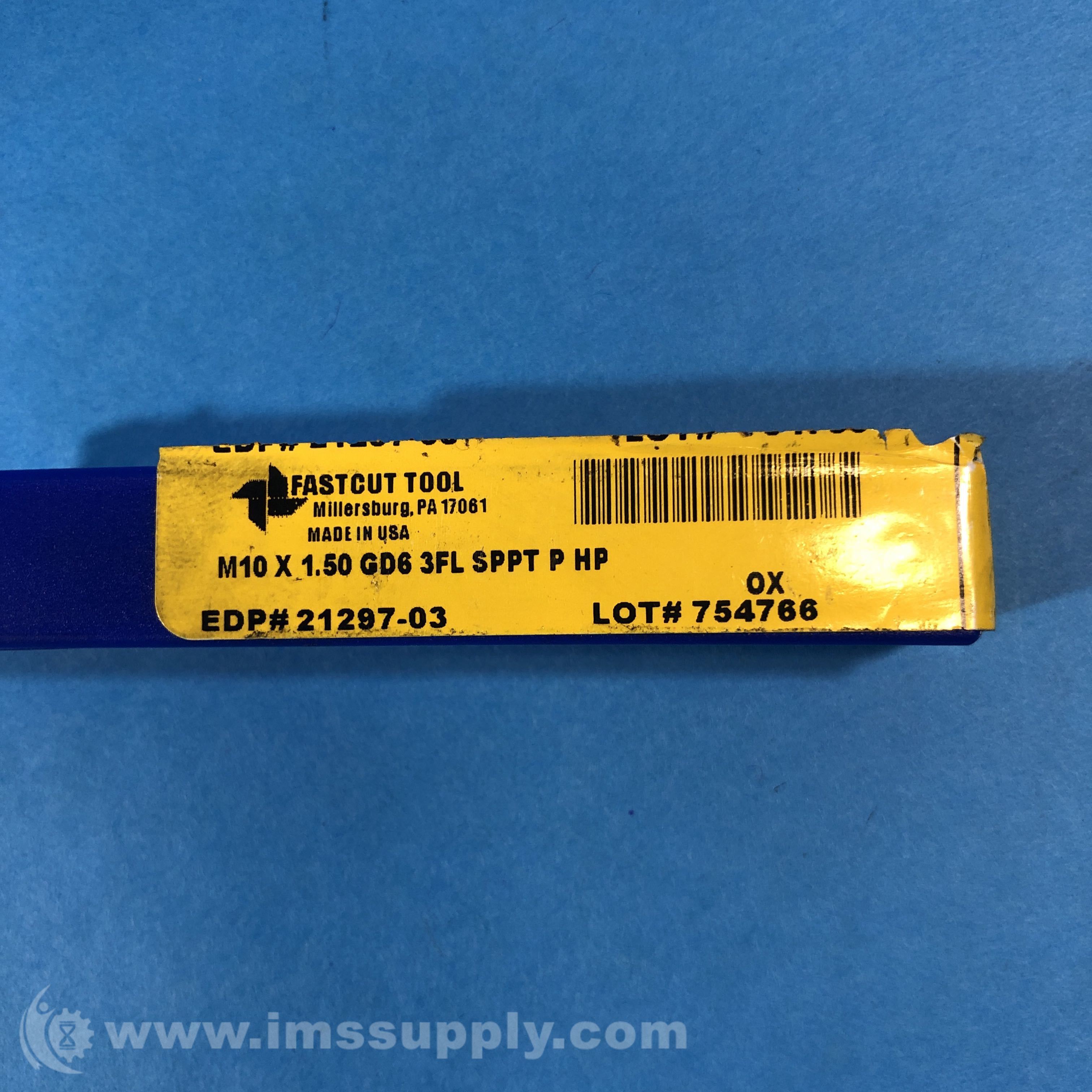 Fastcut Tool 21297-03 M10 x 1.50 Thread Tap - IMS Supply