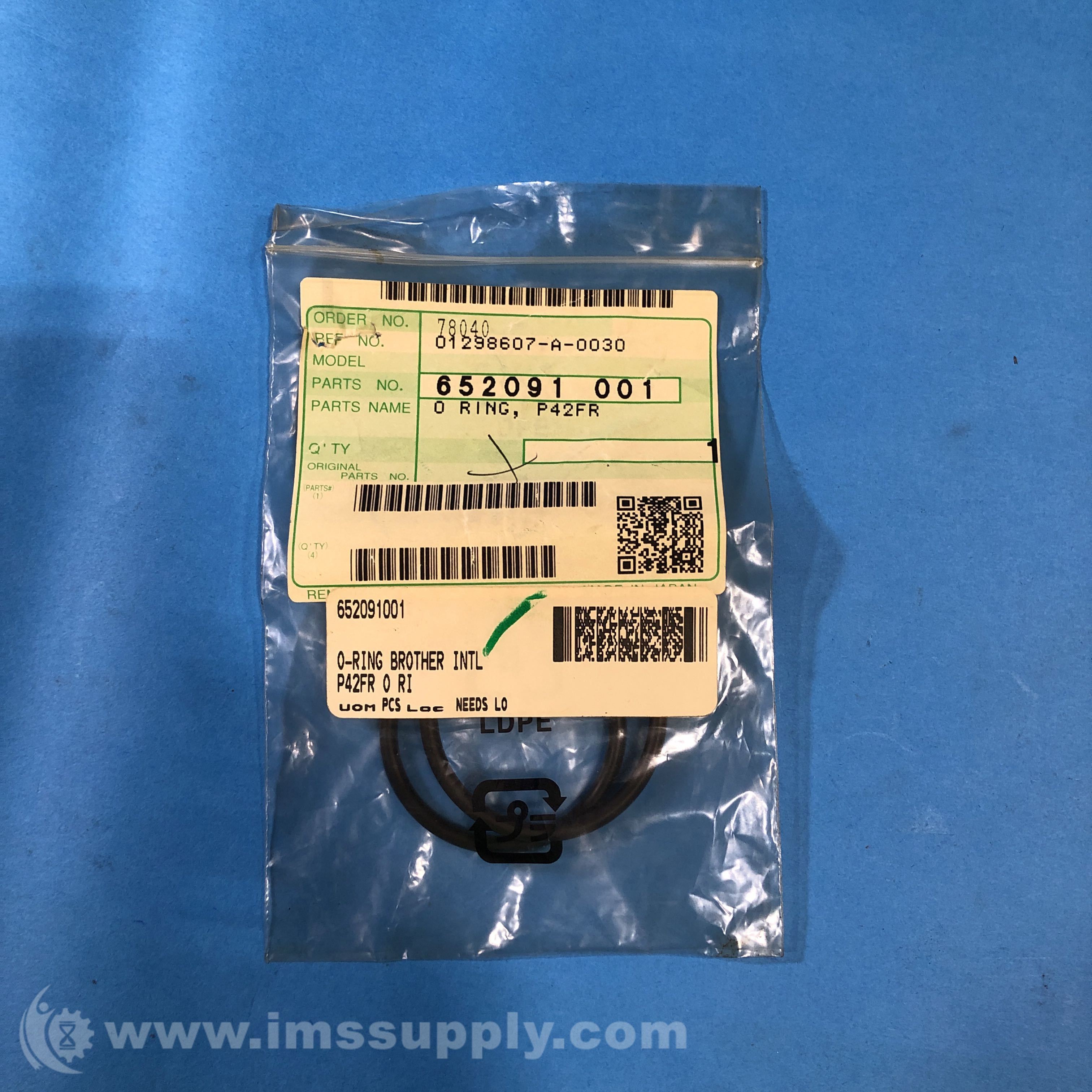 Brother 652091 001 Pack of 2 O-Ring Seals - IMS Supply