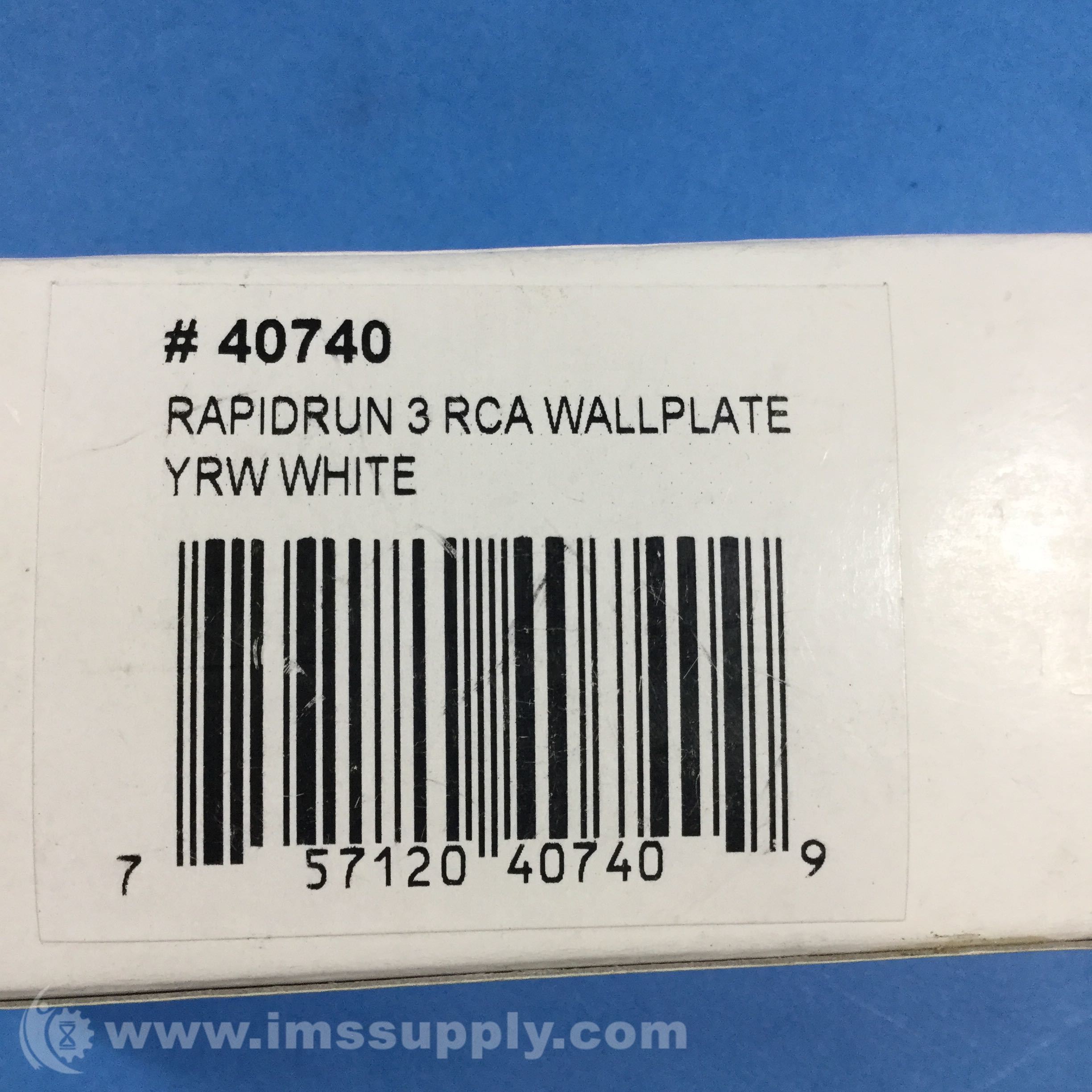 RapidRun 40740 Composite Video + Stereo Audio Wall Plate IMS Supply