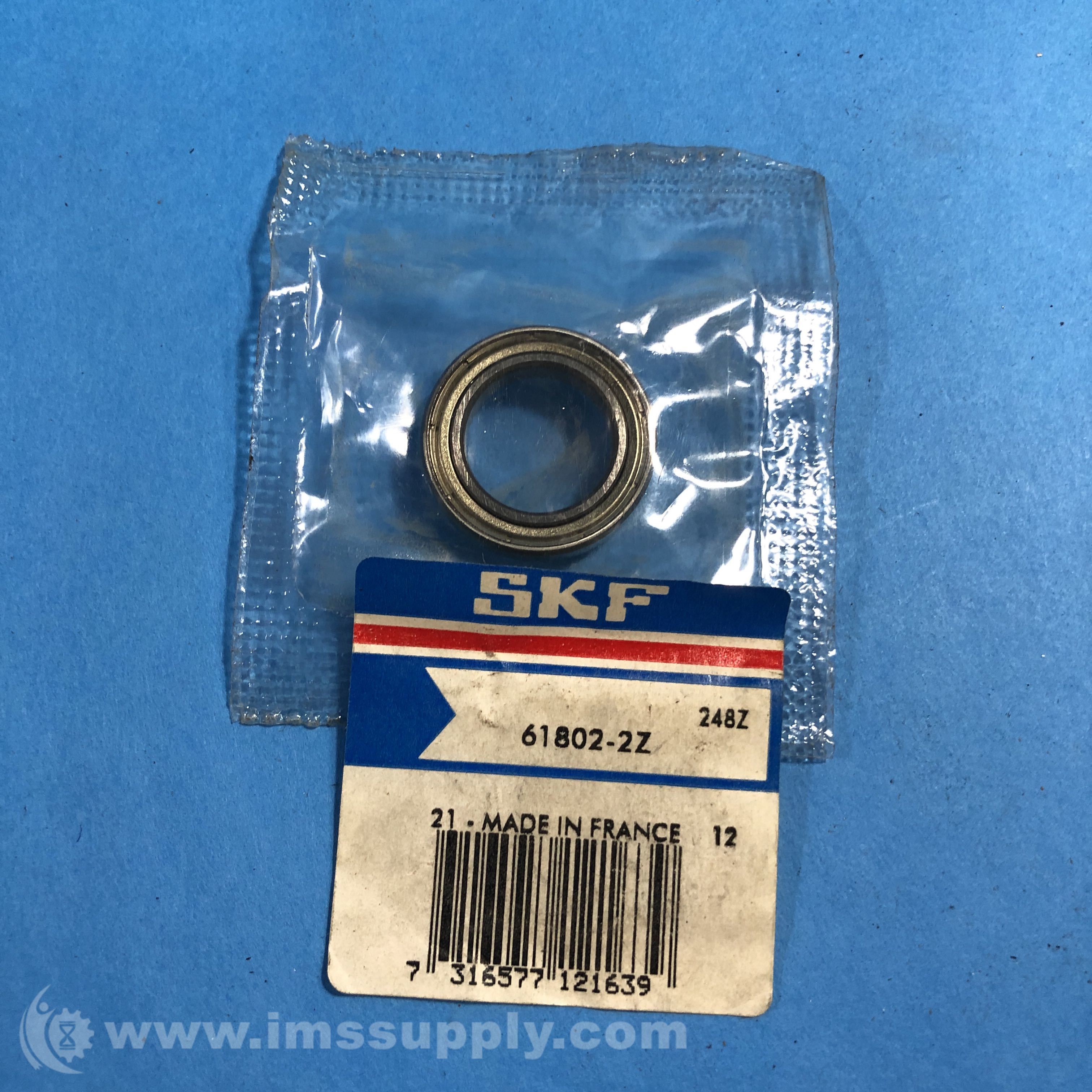 SKF 61802-2Z Single Row Deep Groove Ball Bearing - IMS Supply