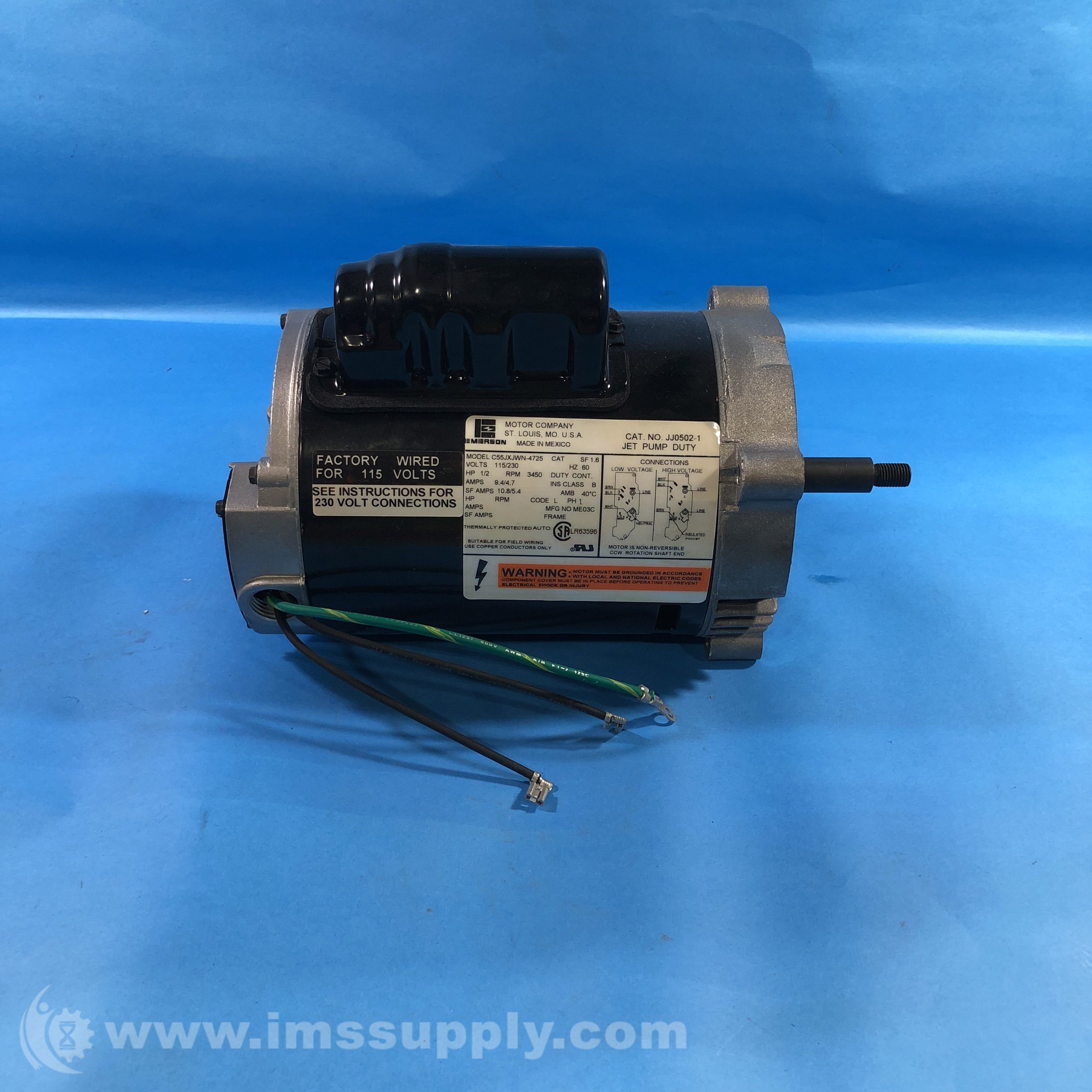 Emerson online pump motor