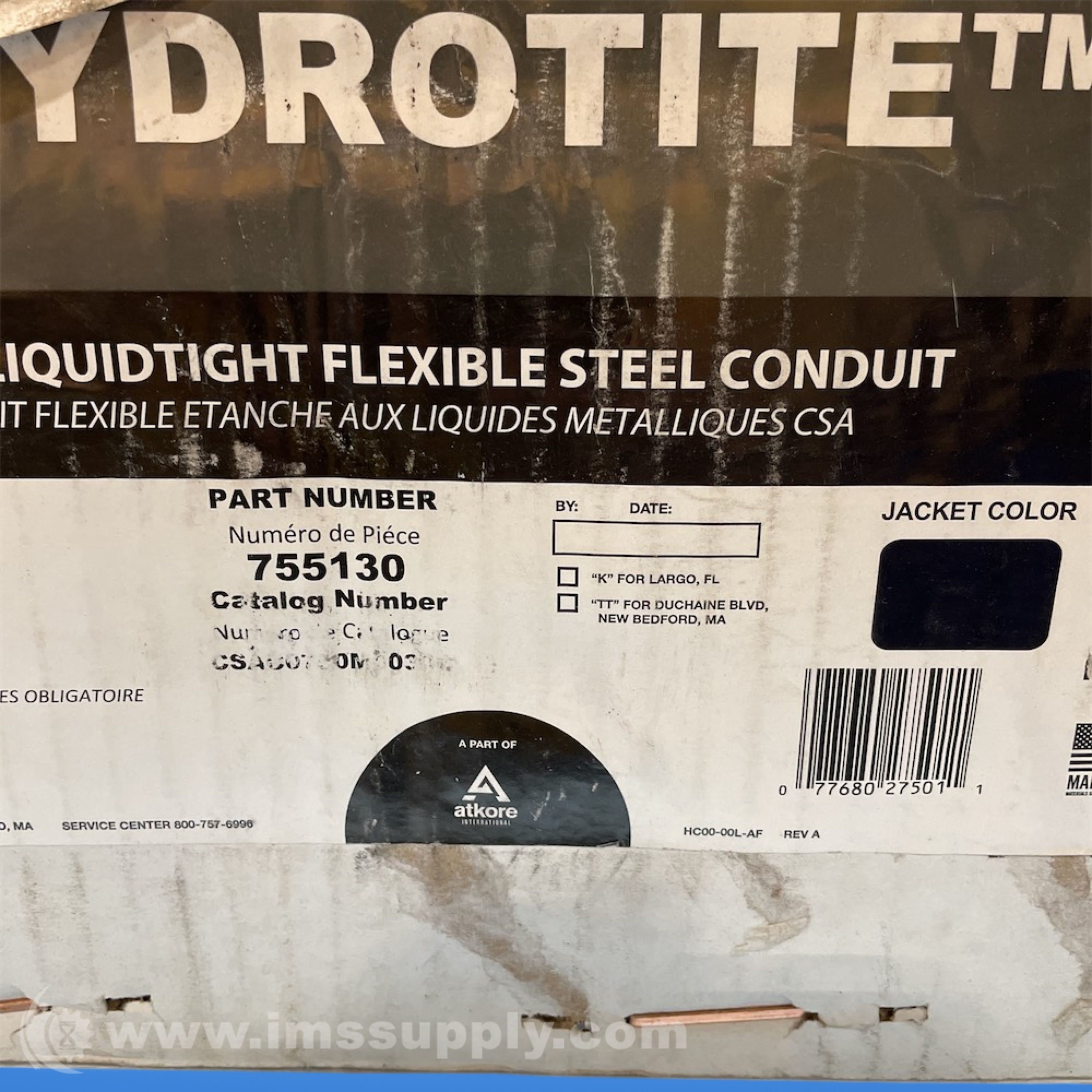 Liquid-Tuff 755130 Liquid-Tight Flexible Steel Conduit, 3/4in - IMS Supply