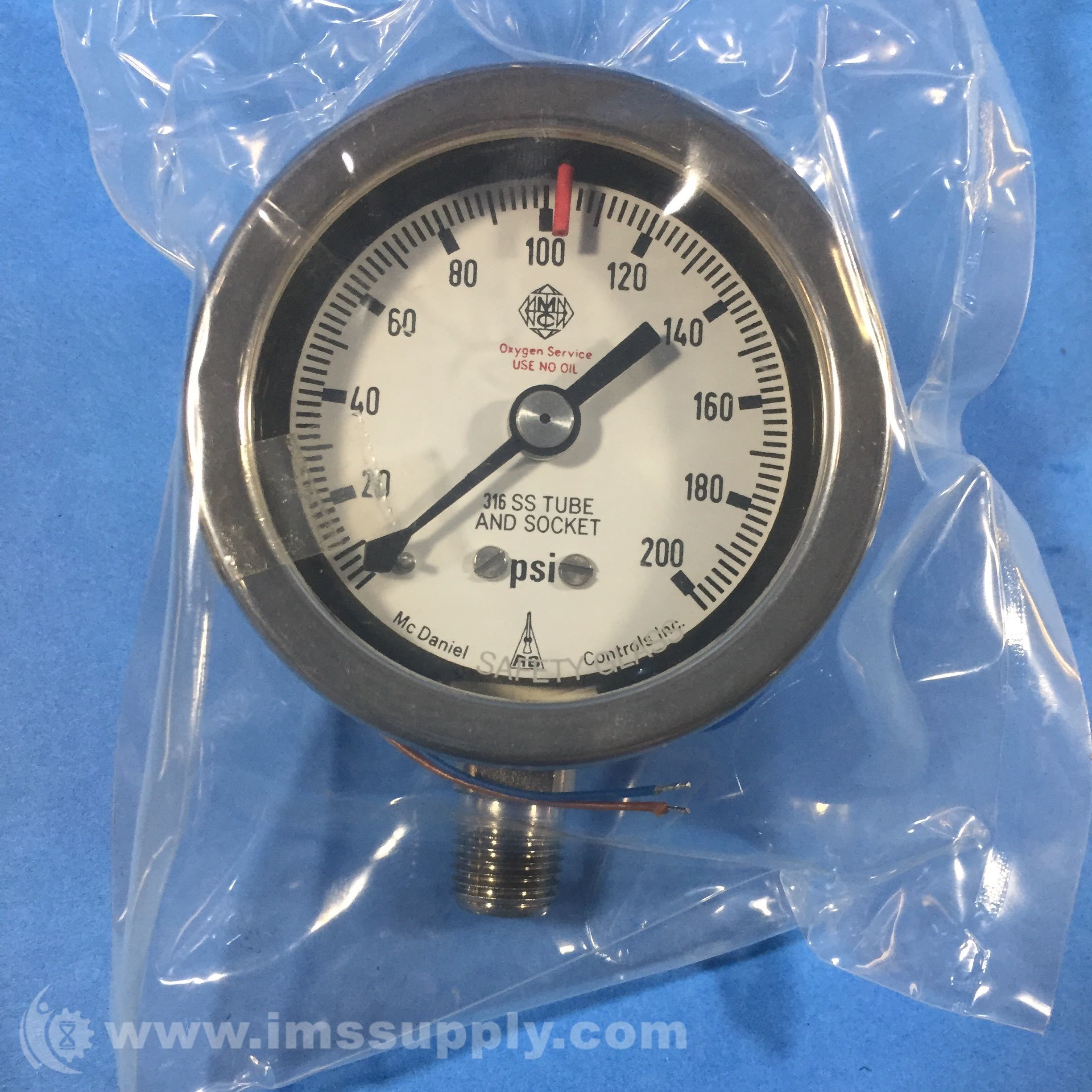 McDaniel Controls, Inc. 316SS Pressure Gauge 0200 PSI IMS Supply