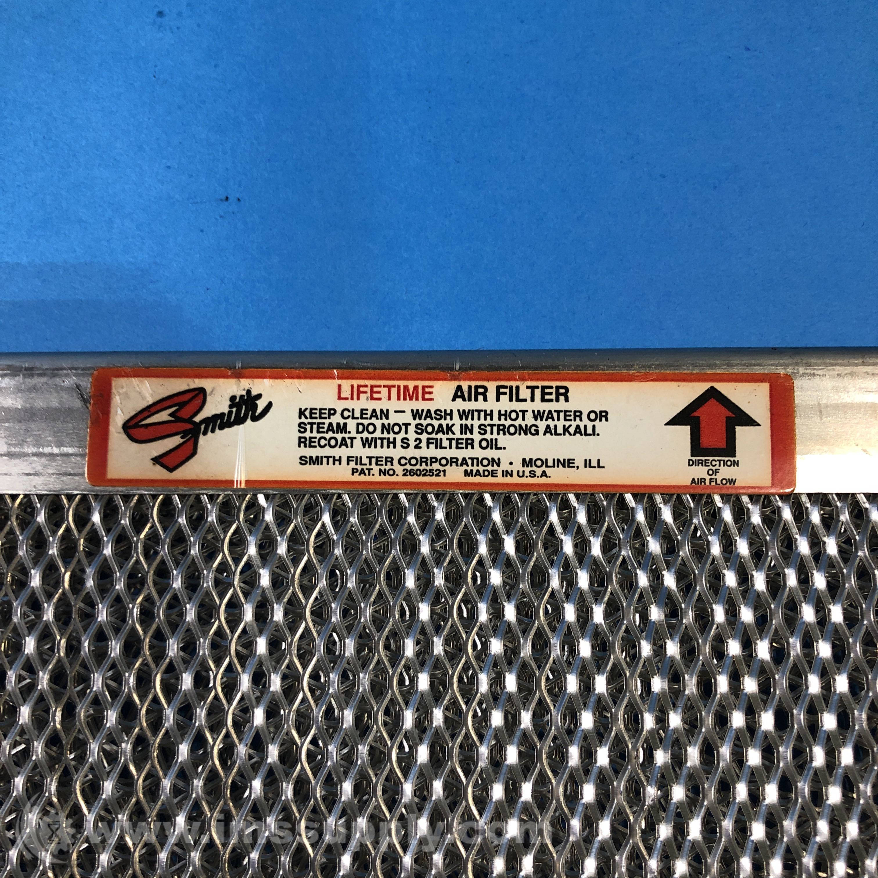 Smith Filter Corporation Lifetime Air Filter, 16'' LG IMS Supply