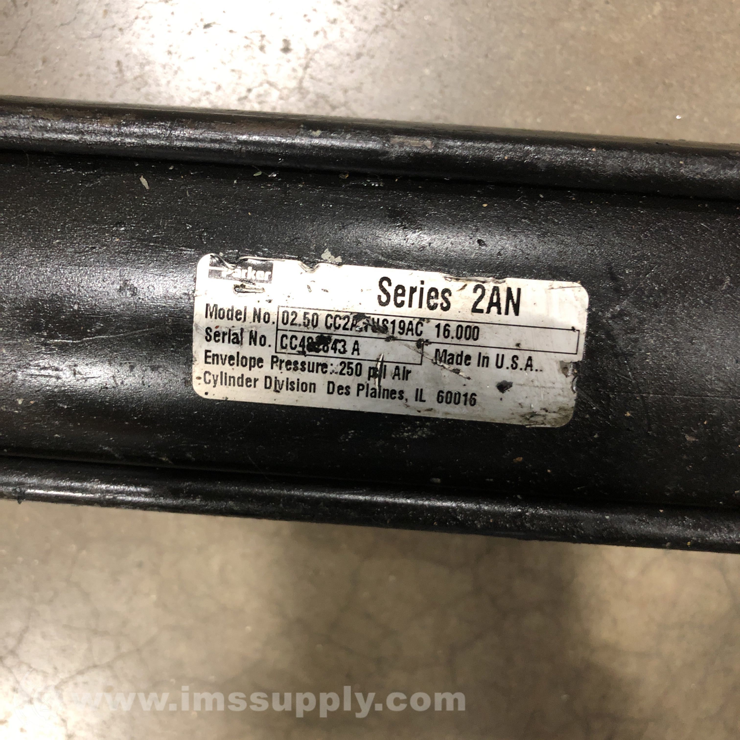 Parker 02.50CC2ANUS19ACX16.000 Pneumatic Cylinder IMS Supply