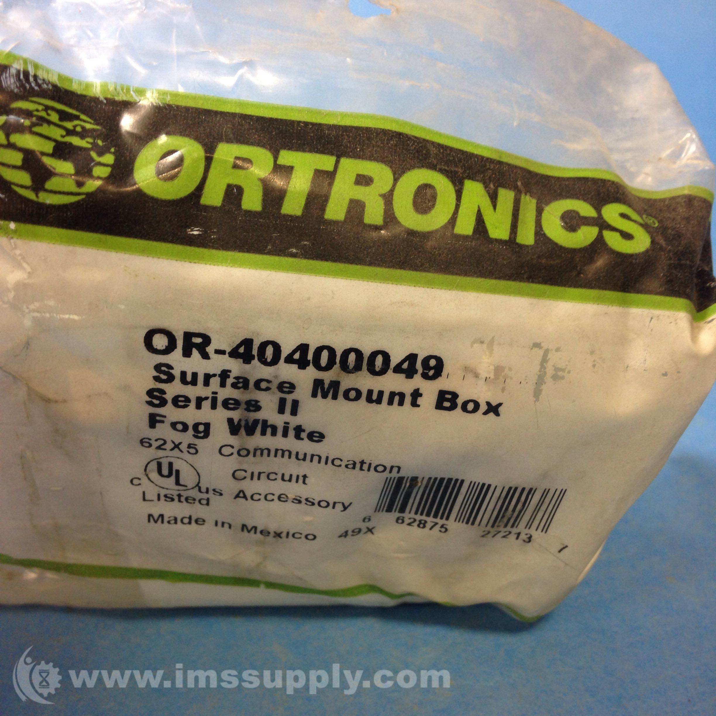 NEW Ortronics OR-40400049 Fog White Surface mount Series II 2 Module 