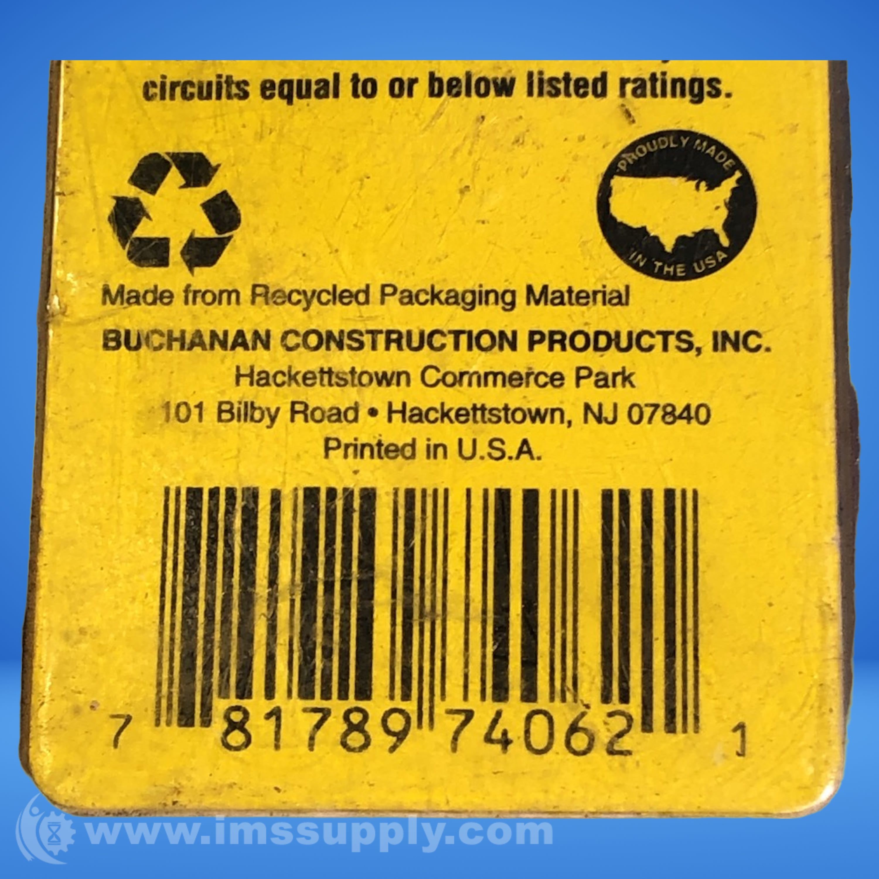Buchanan Construction Products 74062 IMS Supply
