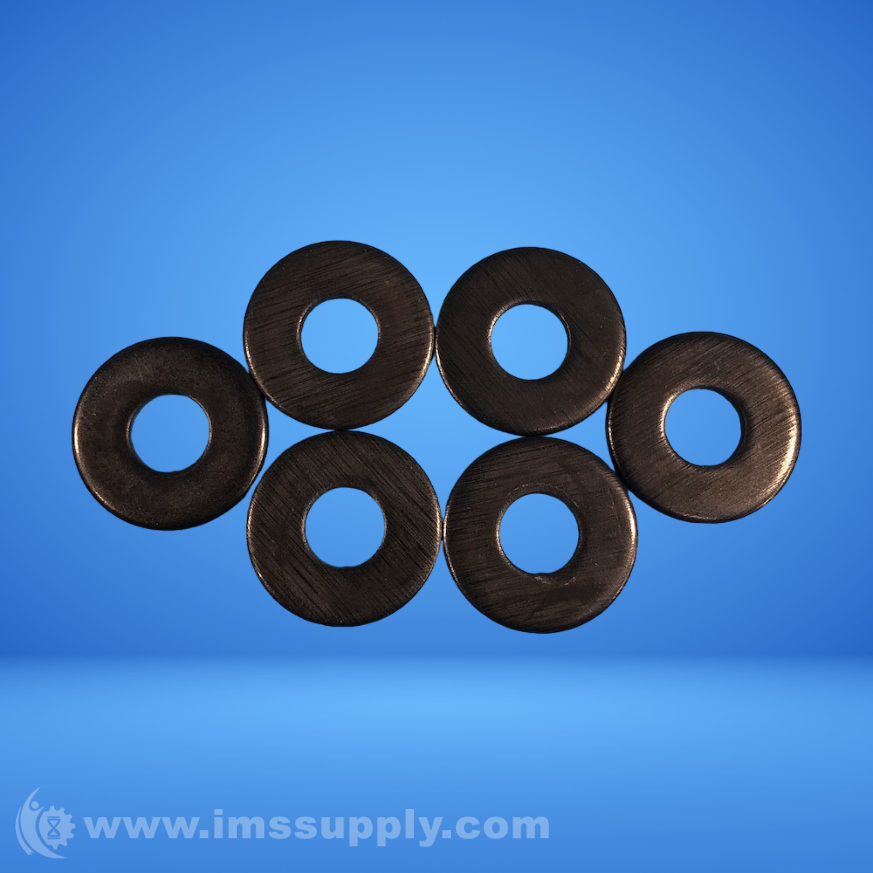 Pack of 6 Black Steel Flat Washers - IMS Supply
