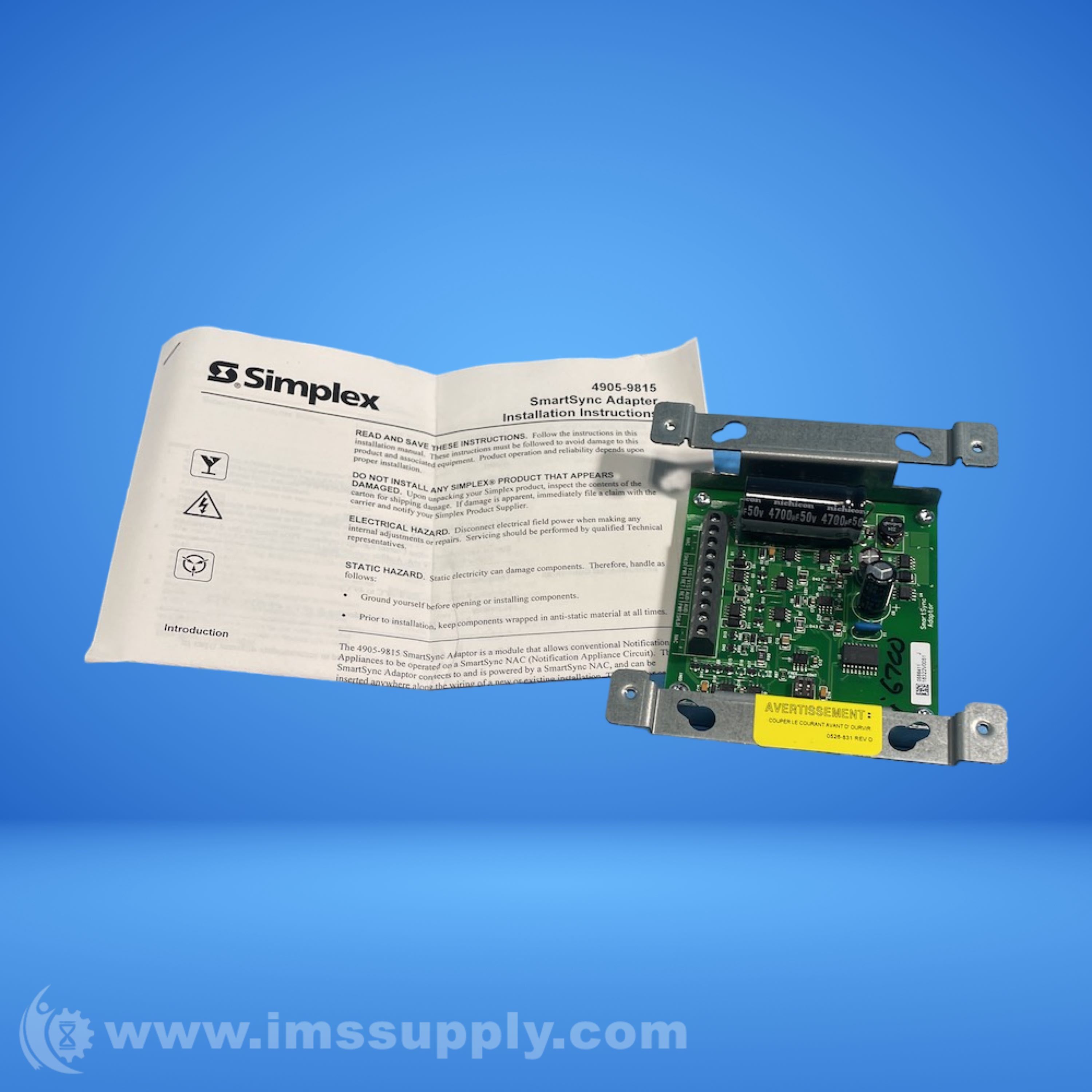 Simplex 4905-9815 TrueAlert SmartSync Adapter - IMS Supply