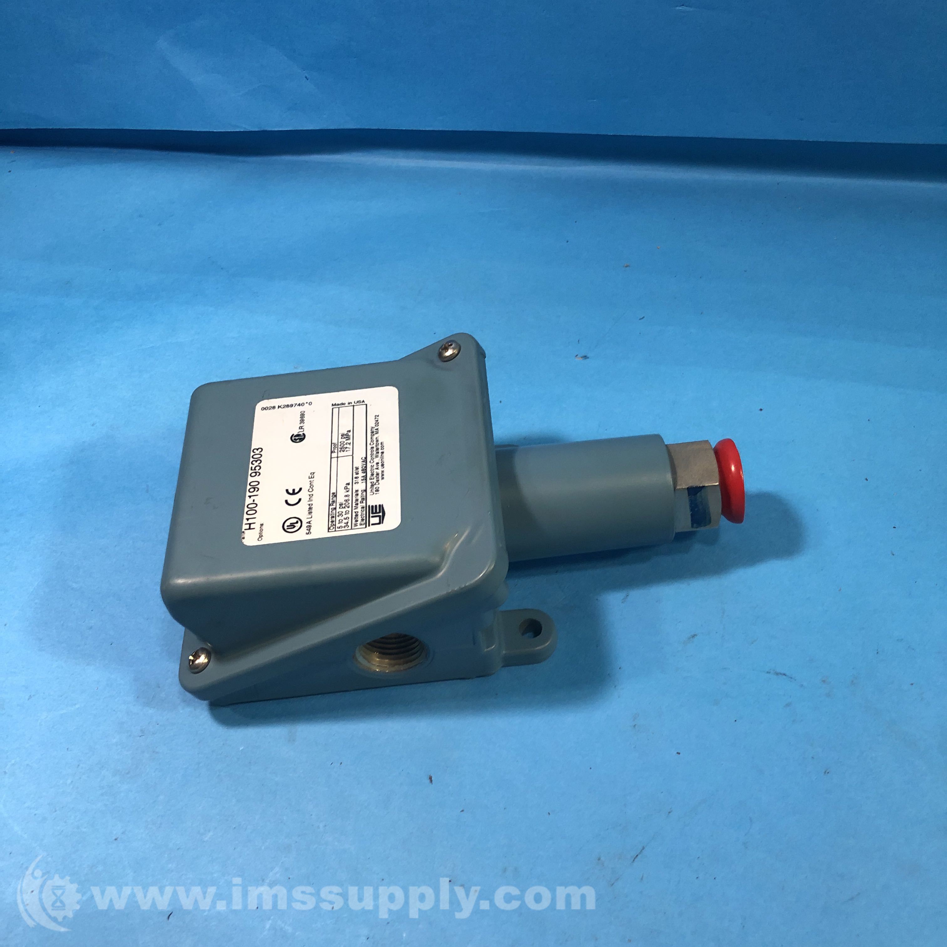 United Electric Controls H100190 95303 Pressure Switch IMS Supply