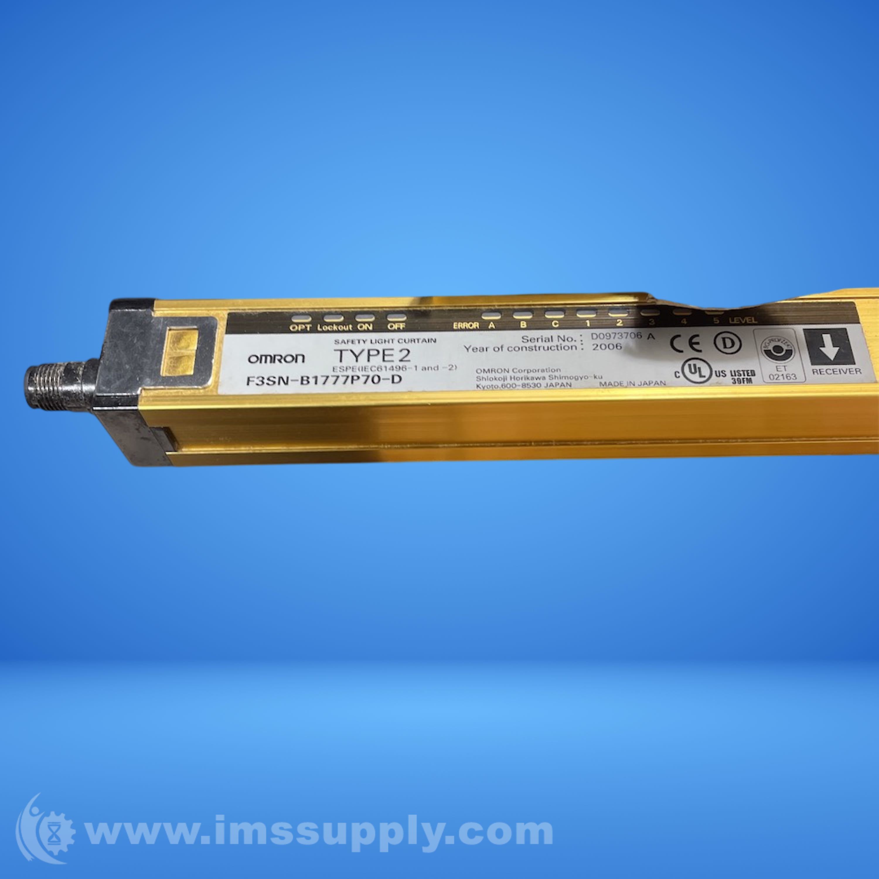 Omron F3SN-B1777P70-D Safety Light Curtain - IMS Supply