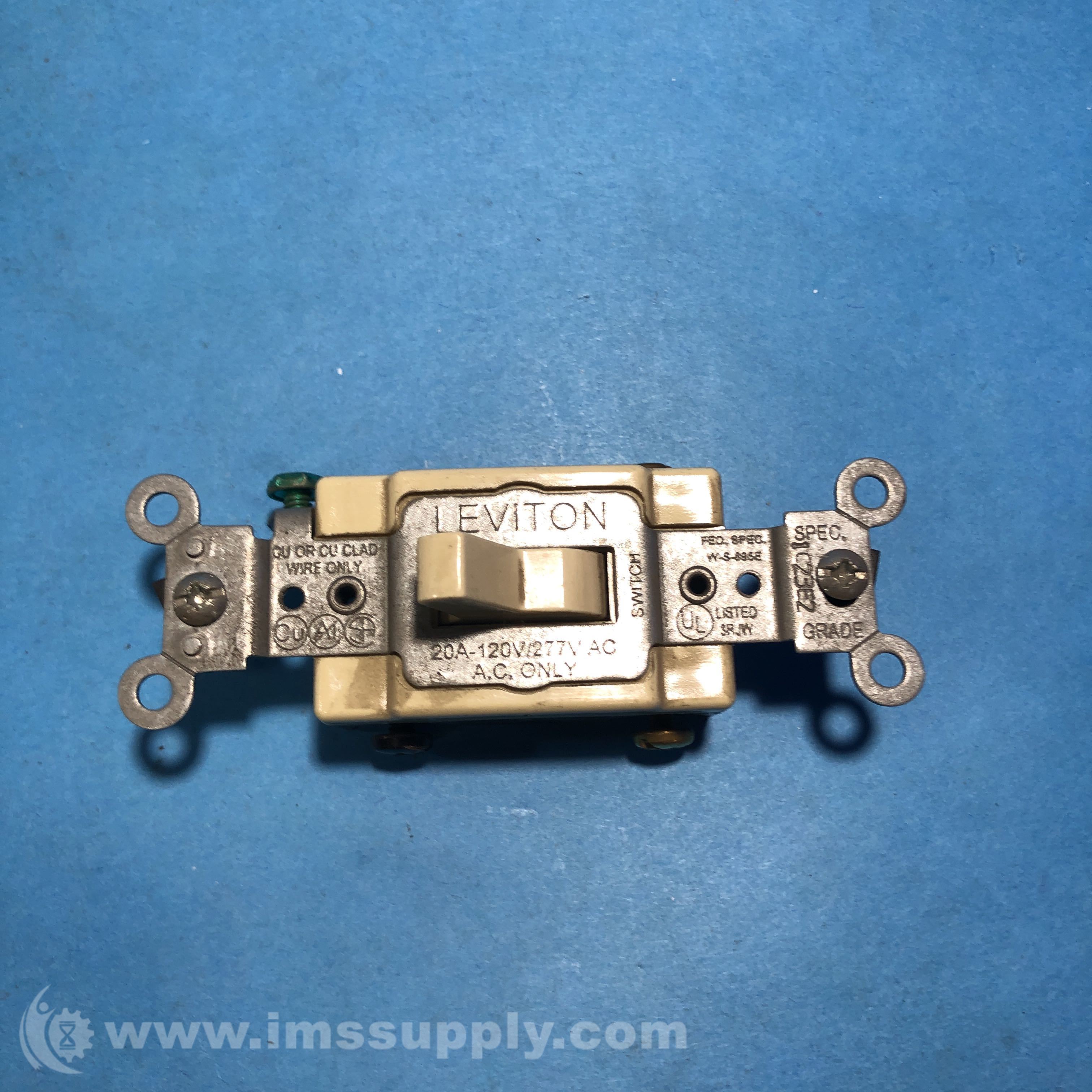 Leviton Switch, 20A120V/277V AC, AC Only IMS Supply