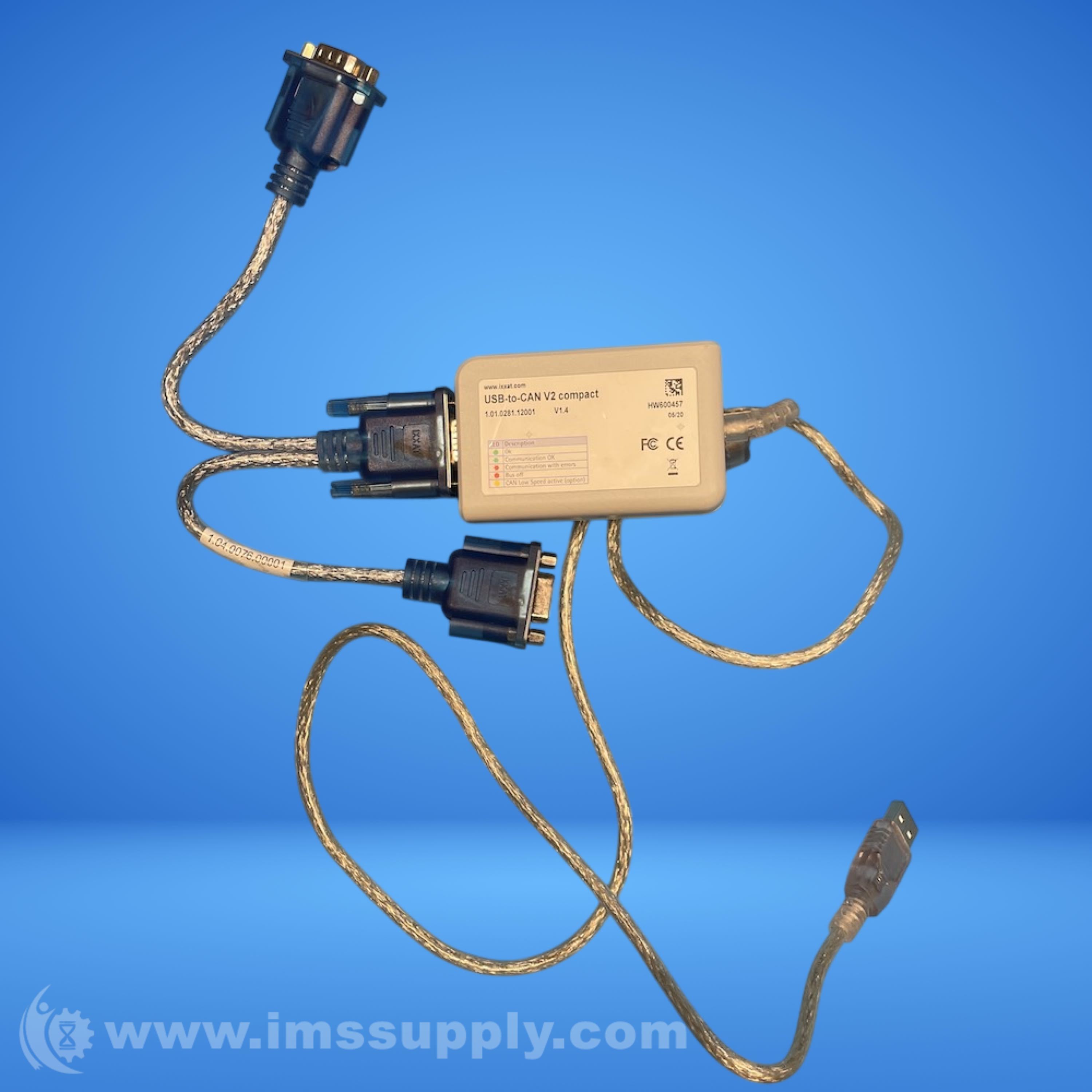 HMS Networks 1.01.0281.12001 USB-to-CAN V2 Compact - IMS Supply