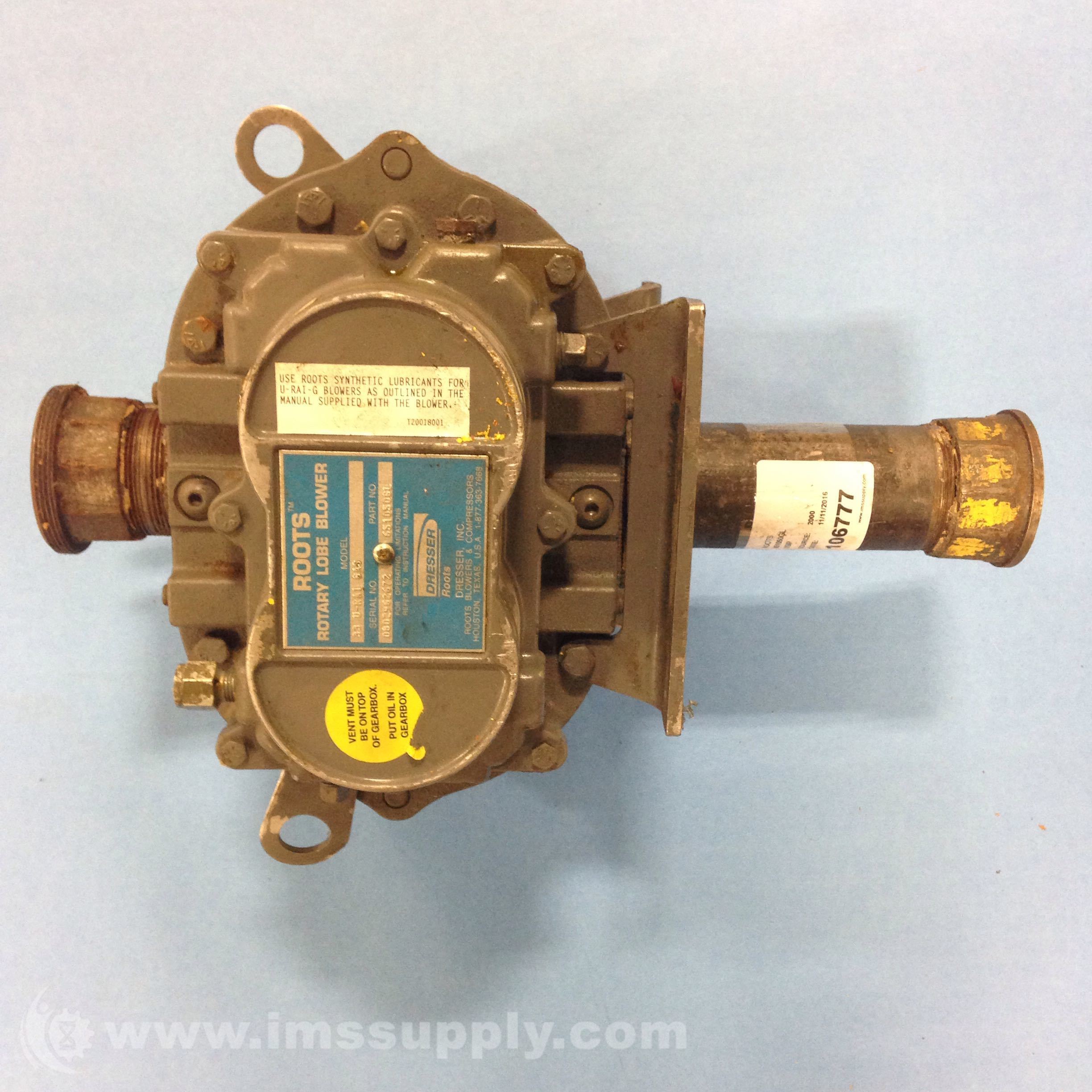 Roots 651050gl 33 U Rai Gas Rotary Lobe Blower Ims Supply