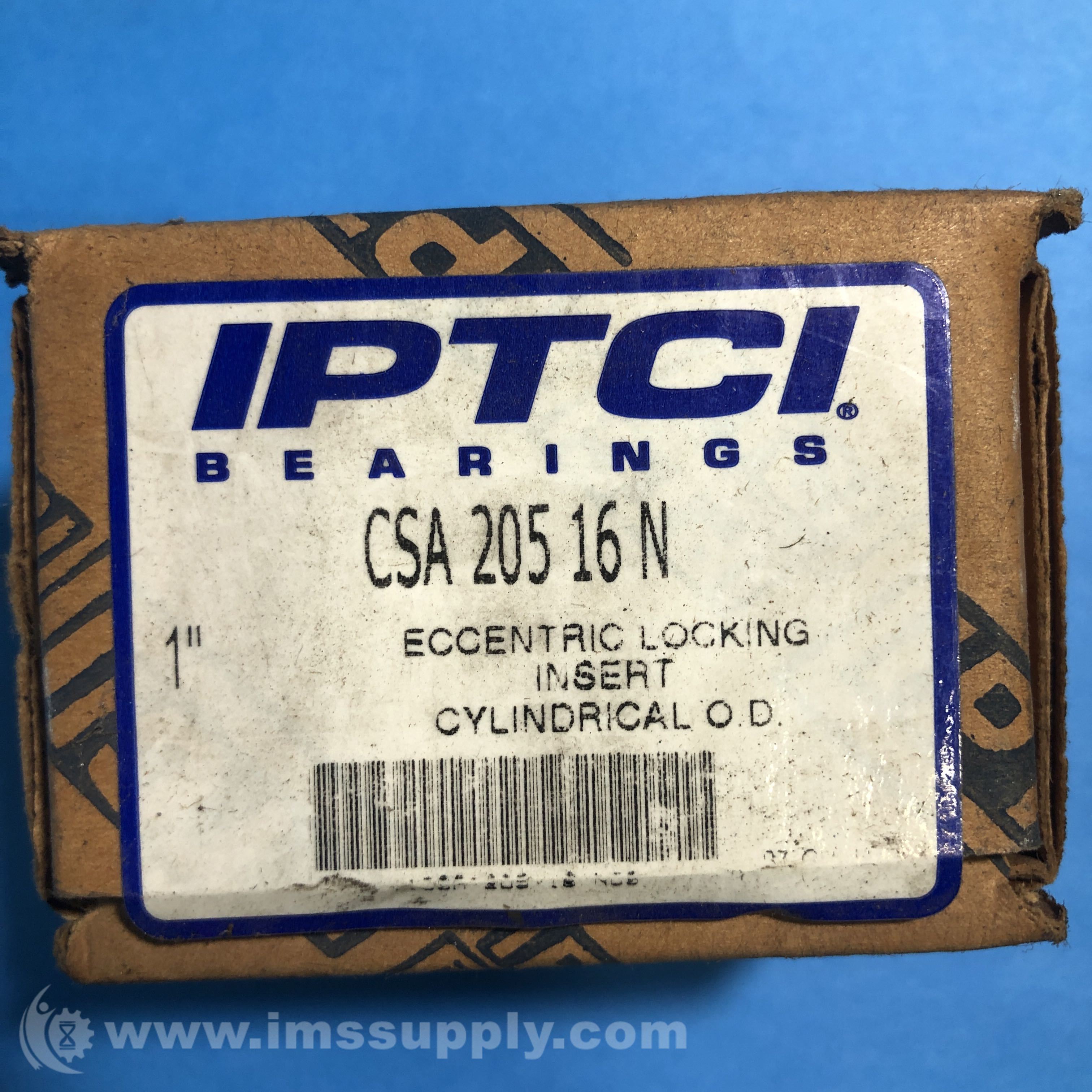 IPTCI CSA 205 16 N Bore Size 1'' Eccentric Locking Insert Bearing IMS