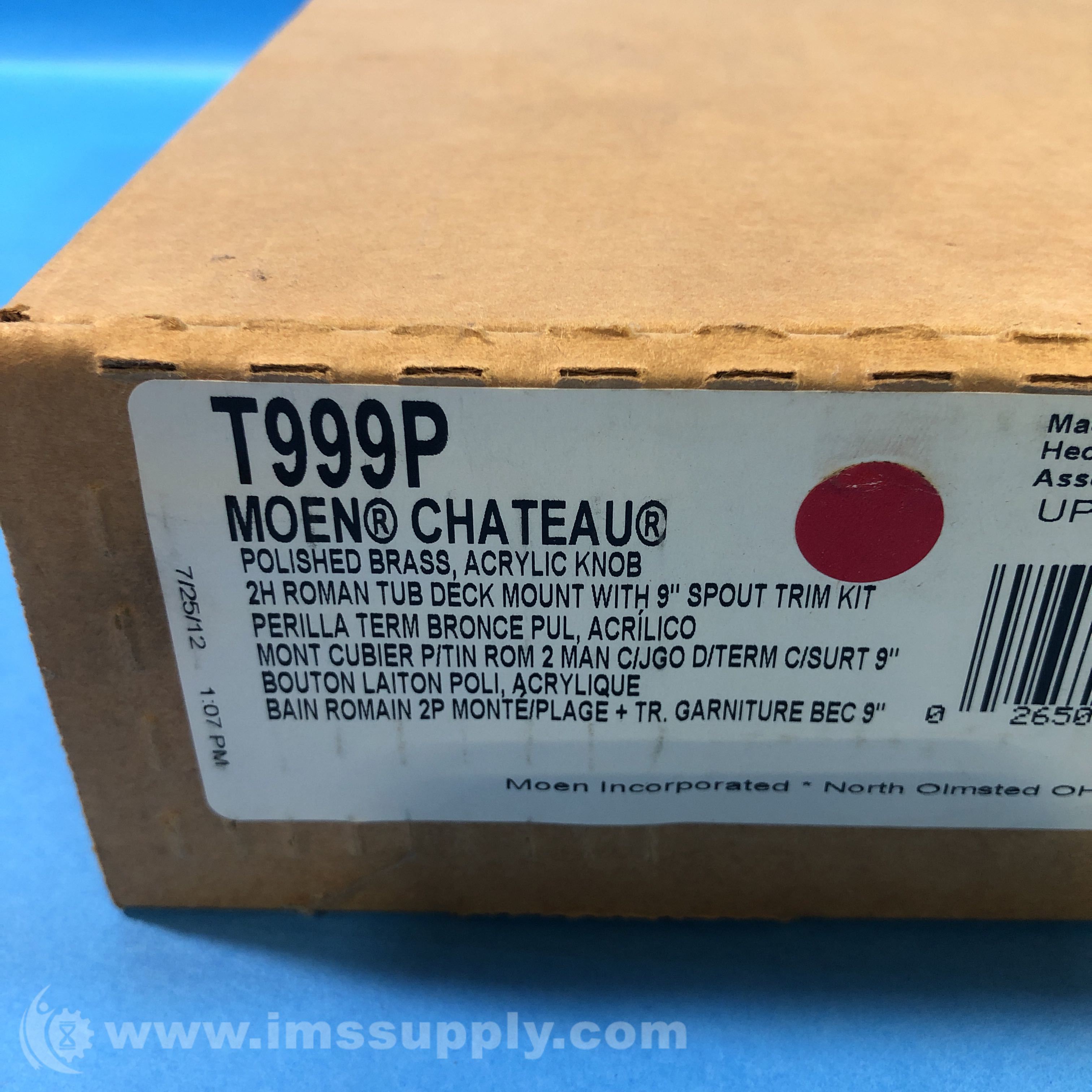 Moen T999P Chateau Chrome Two-Handle Low Arc Roman Tub Faucet - IMS Supply