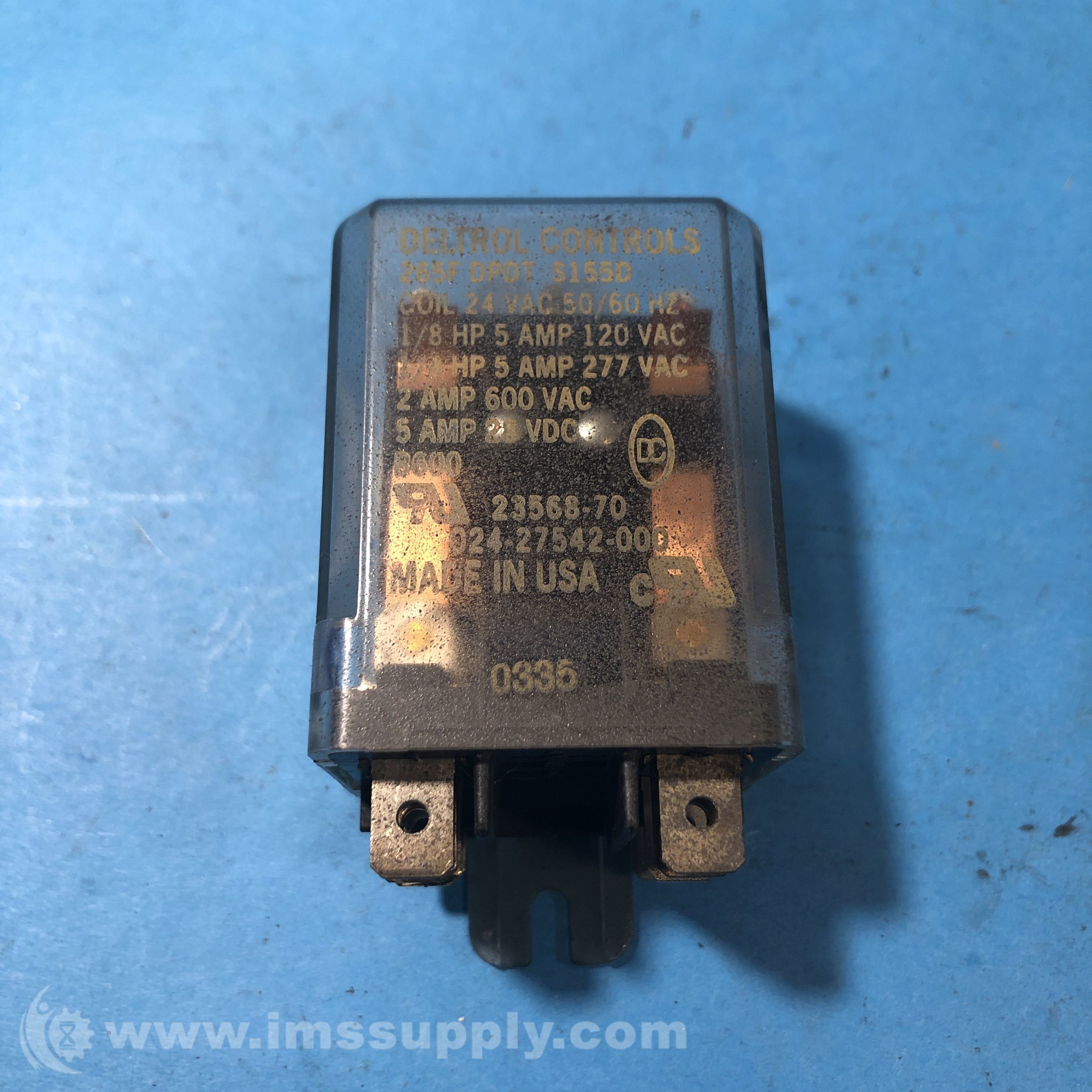 Deltrol Controls 265F DPDT S155D General Purpose Relay IMS Supply