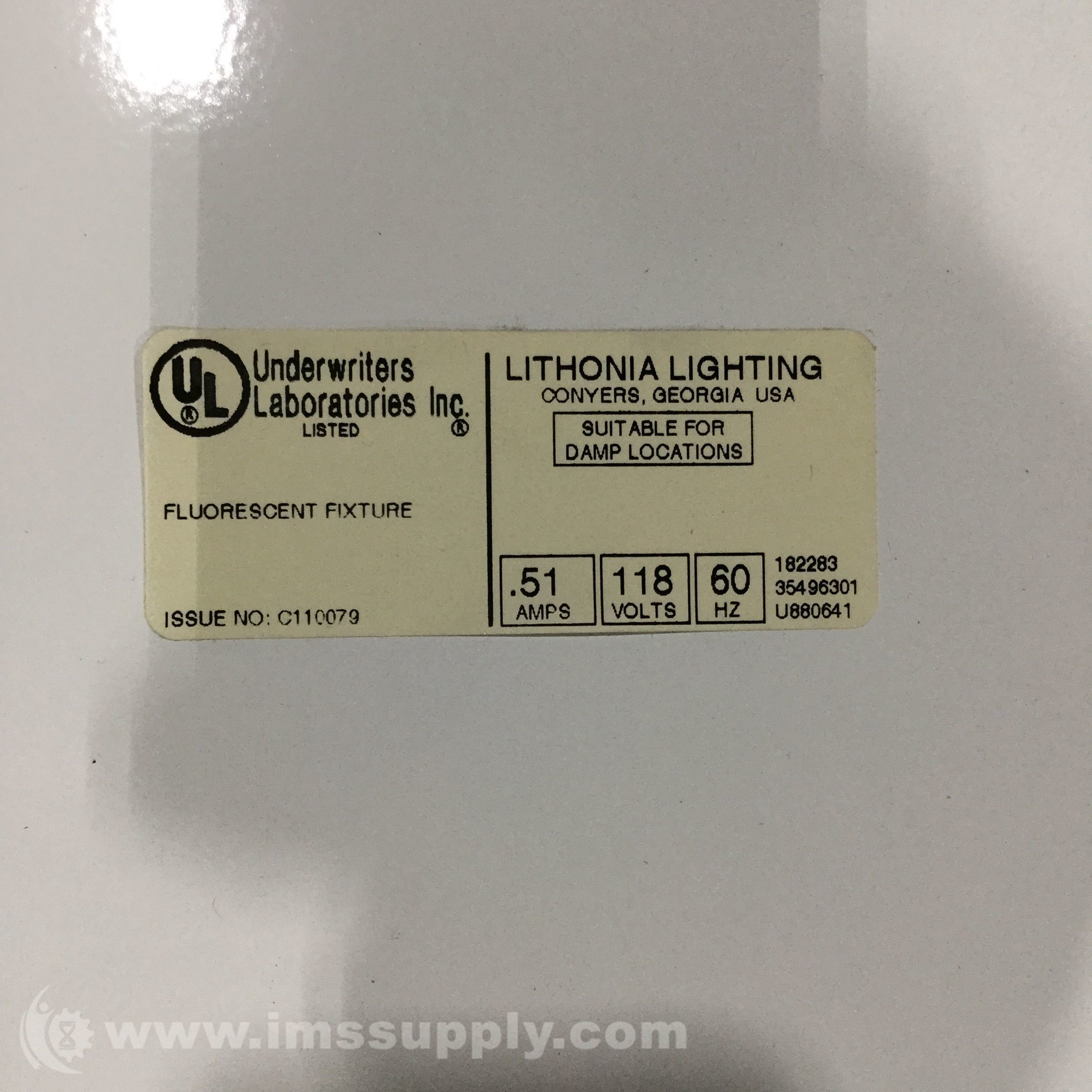 Underwriters laboratories cheap fluorescent fixture
