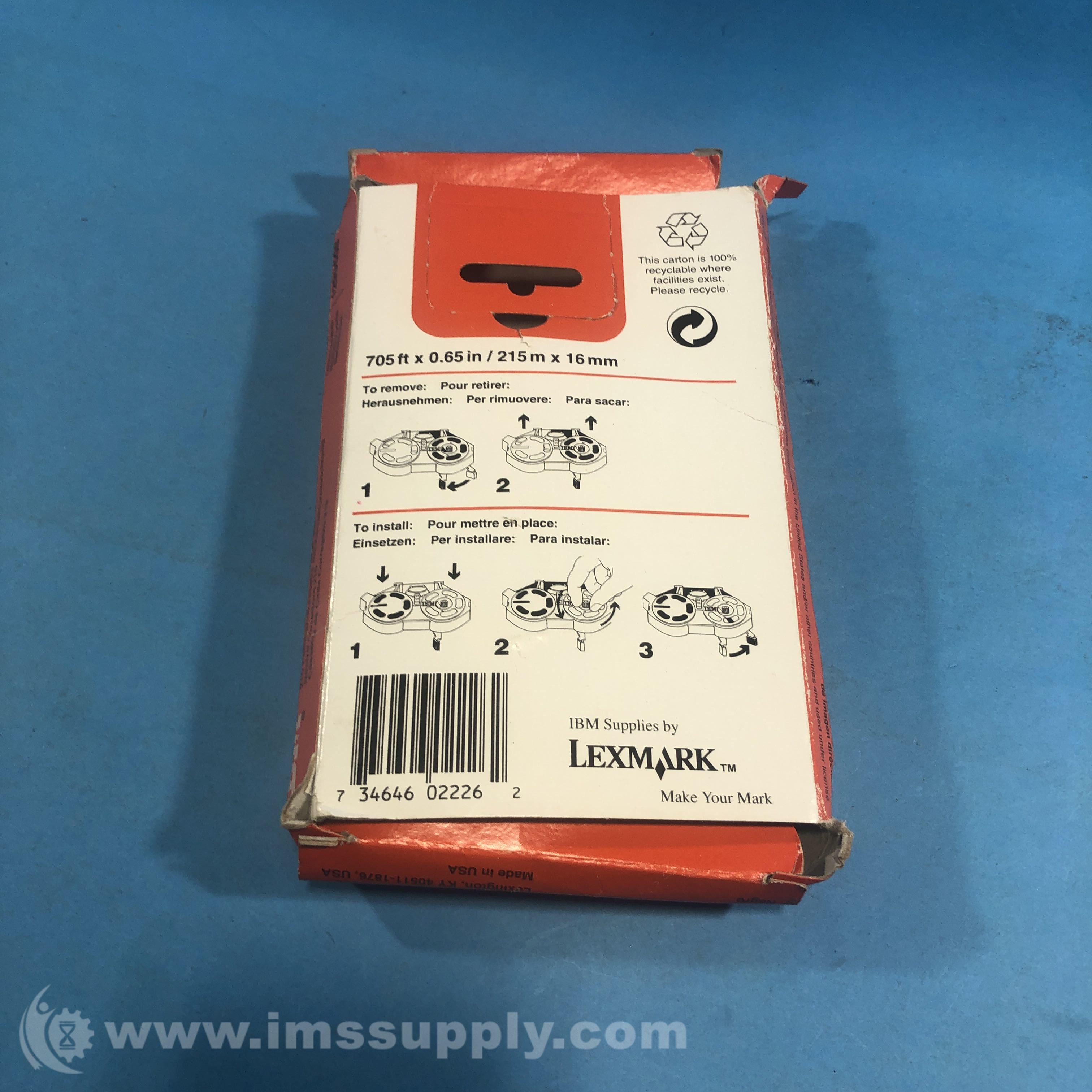Ibm 1299508 Box of 6 Selectric III Black Correctable Ribbons - IMS Supply