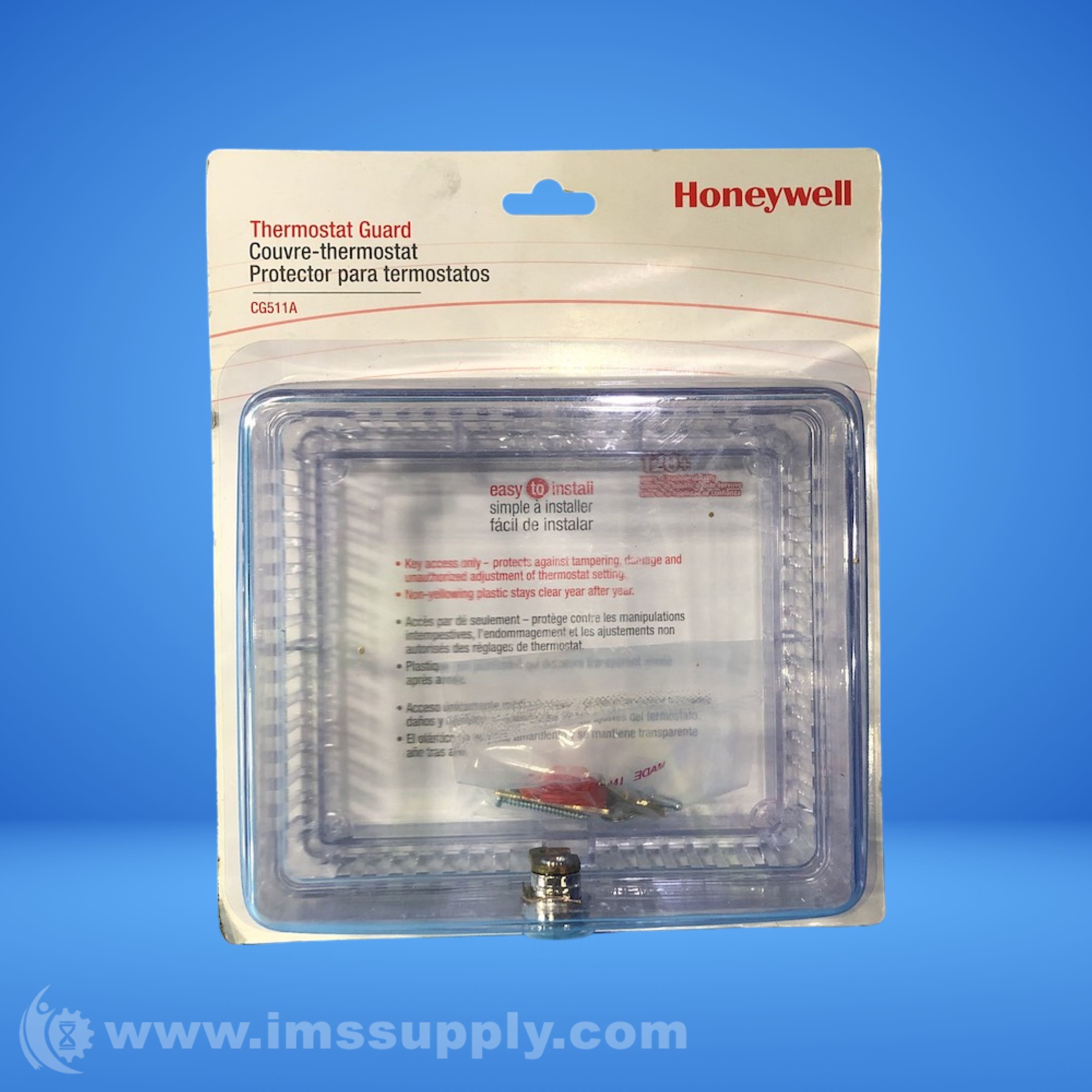 Honeywell CG511A Clear Locking Thermostat Cover Guard IMS Supply