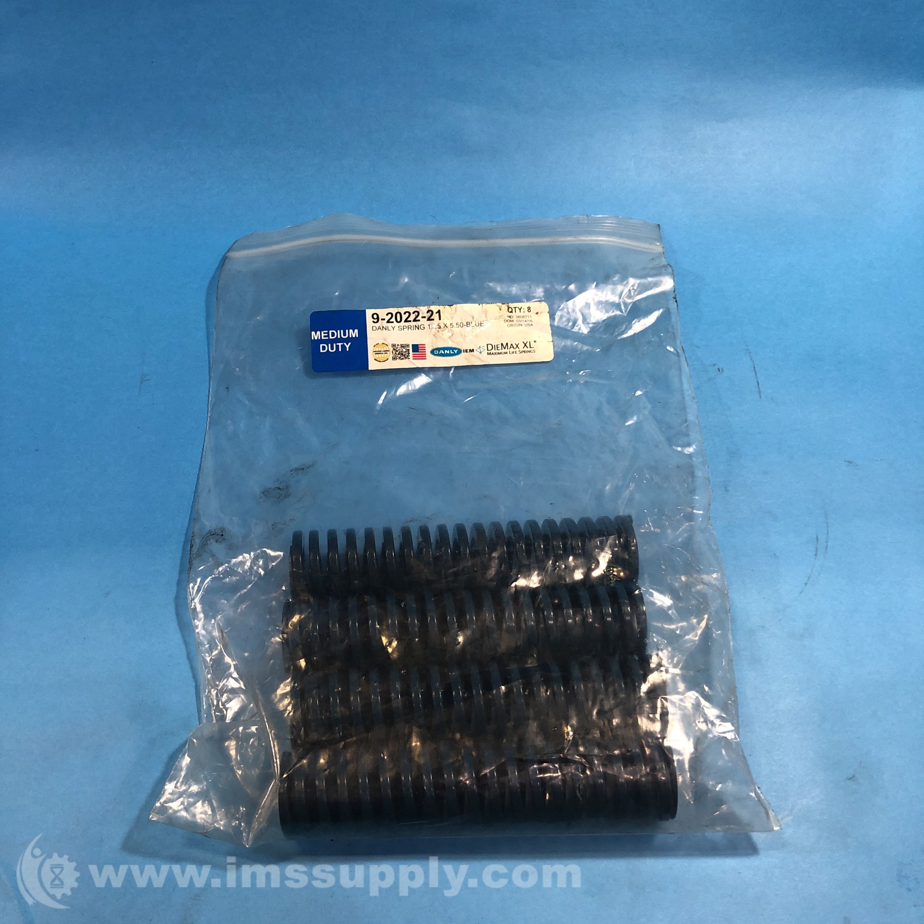 Danly 9202221 Blue Die Spring 1.5 x 5.5 Pack of 8 IMS Supply
