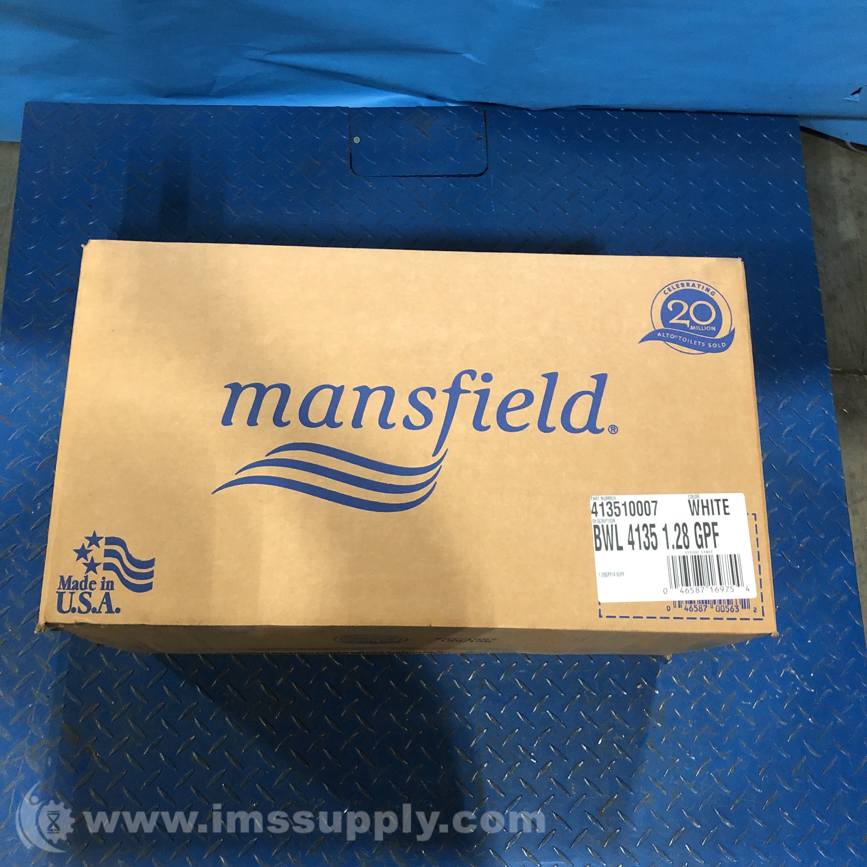 Mansfield Plumbing Products 413510007 White Bowl, 4135 1.28 GPF IMS