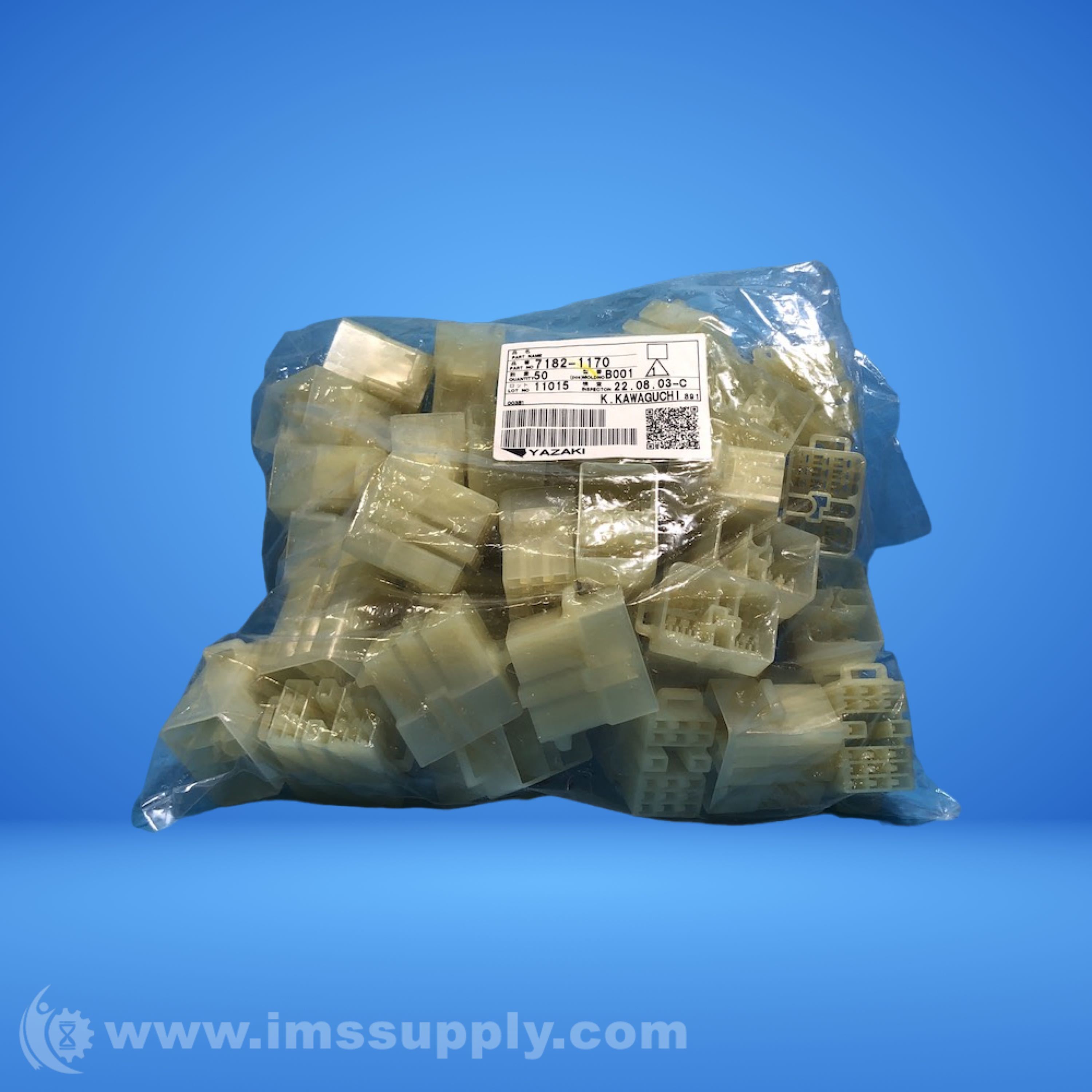 Yazaki 7182-1170 Checker Connector Blocks Bag of 50 - IMS Supply