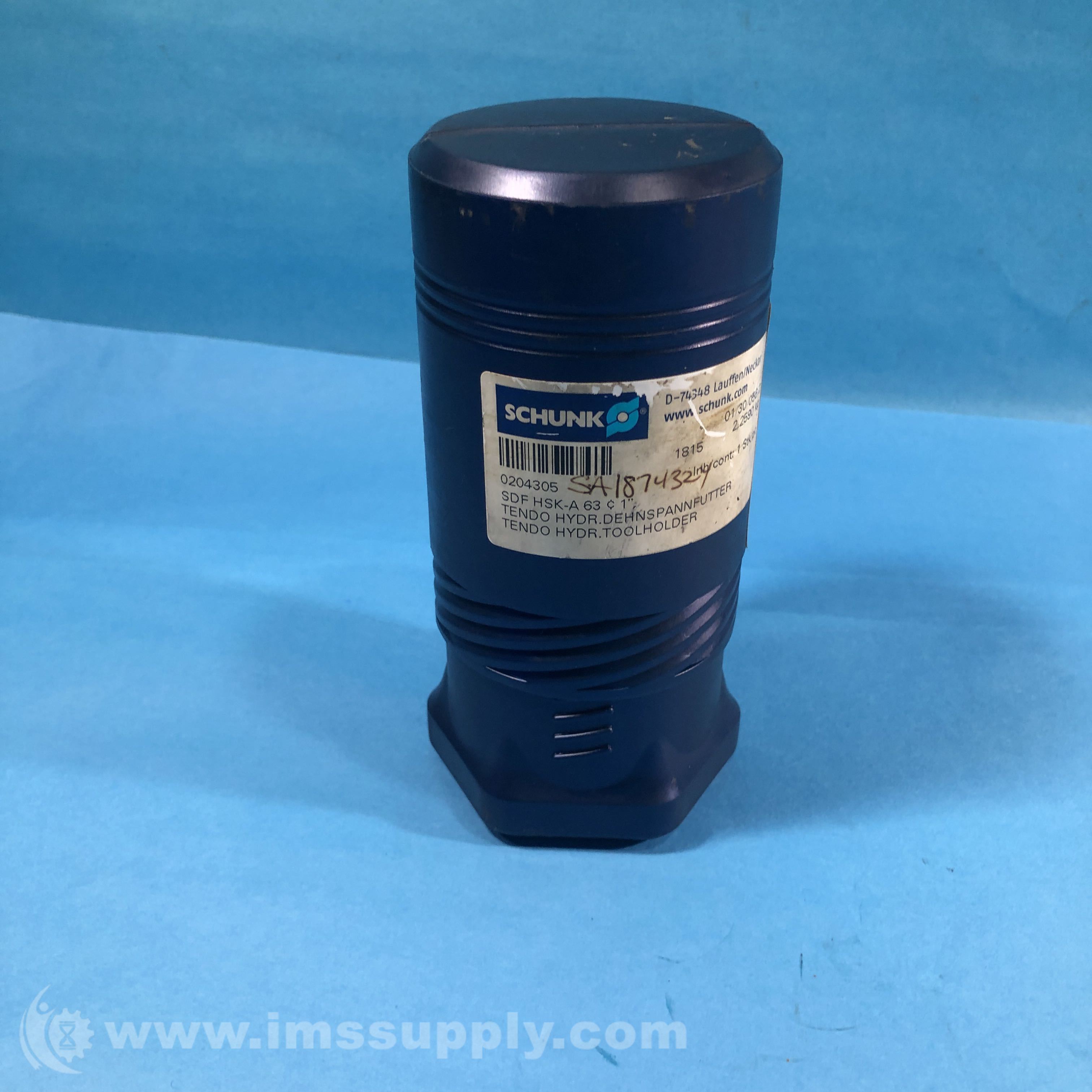 Schunk 204305 TENDO HSKA63 Hydraulic Expansion Toolholder IMS Supply