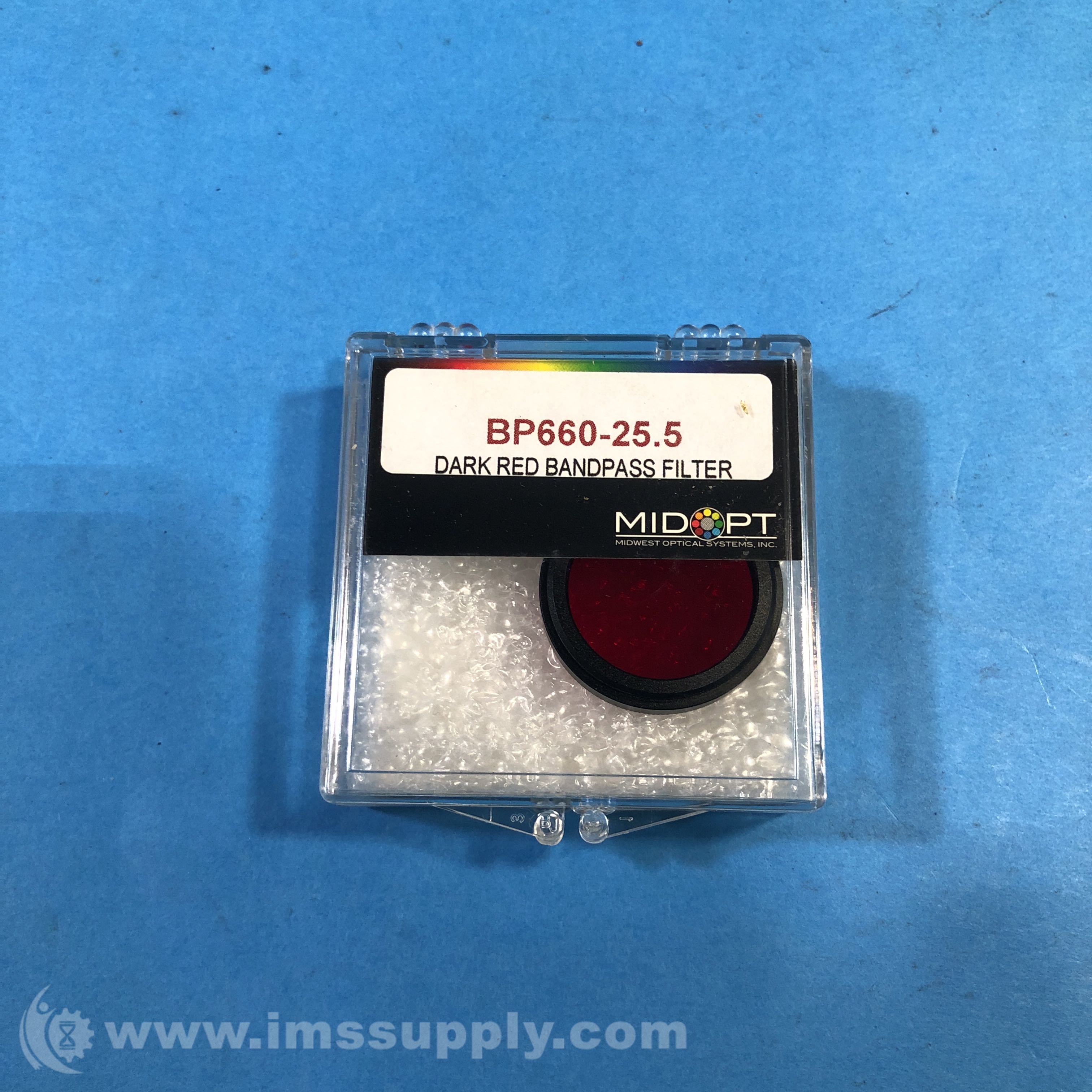 Midwest Optical Systems BP660-25.5 Dark Red Bandpass Filter - IMS Supply